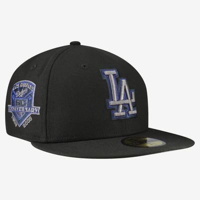  Los Angeles Dodgers New Era Color Pop 59FIFTY Fitted Hat - Black
