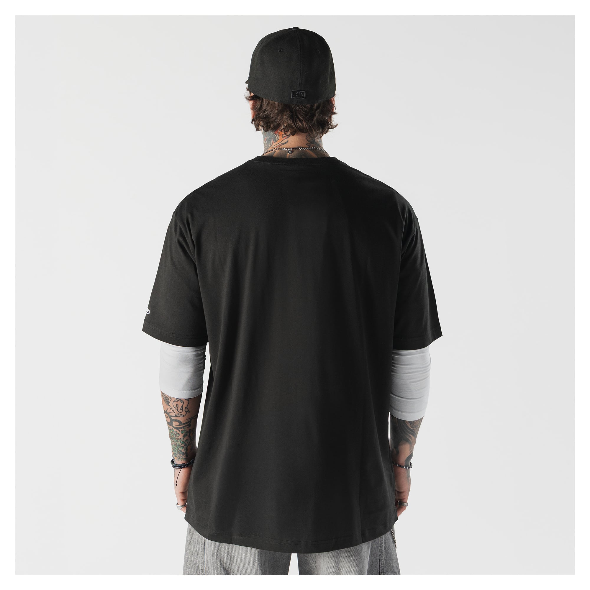 T-shirt New Era noir pour homme Los Angeles Dodgers Lifestyle Glow Spray Paint