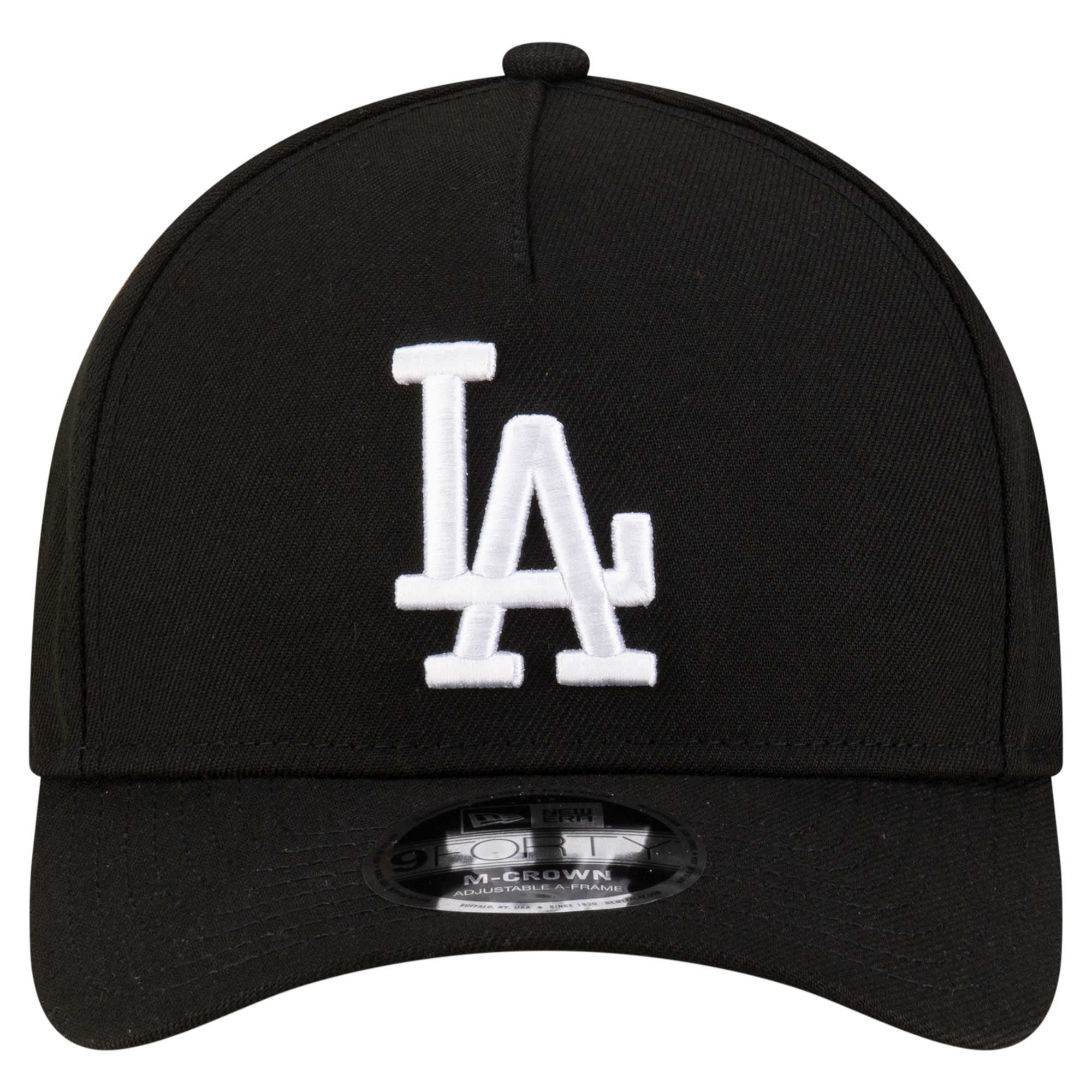 Men's New Era  Black Los Angeles Dodgers Player Replica 9FORTY Adjustable Hat