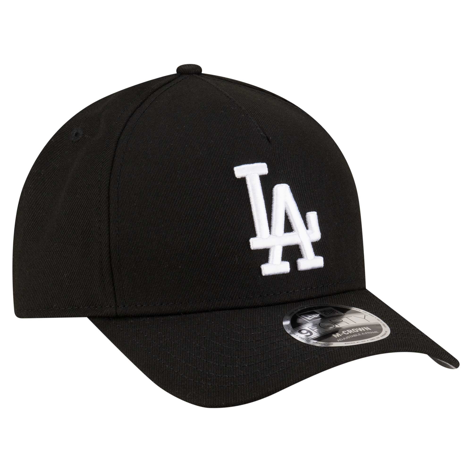 Men's New Era  Black Los Angeles Dodgers Player Replica 9FORTY Adjustable Hat