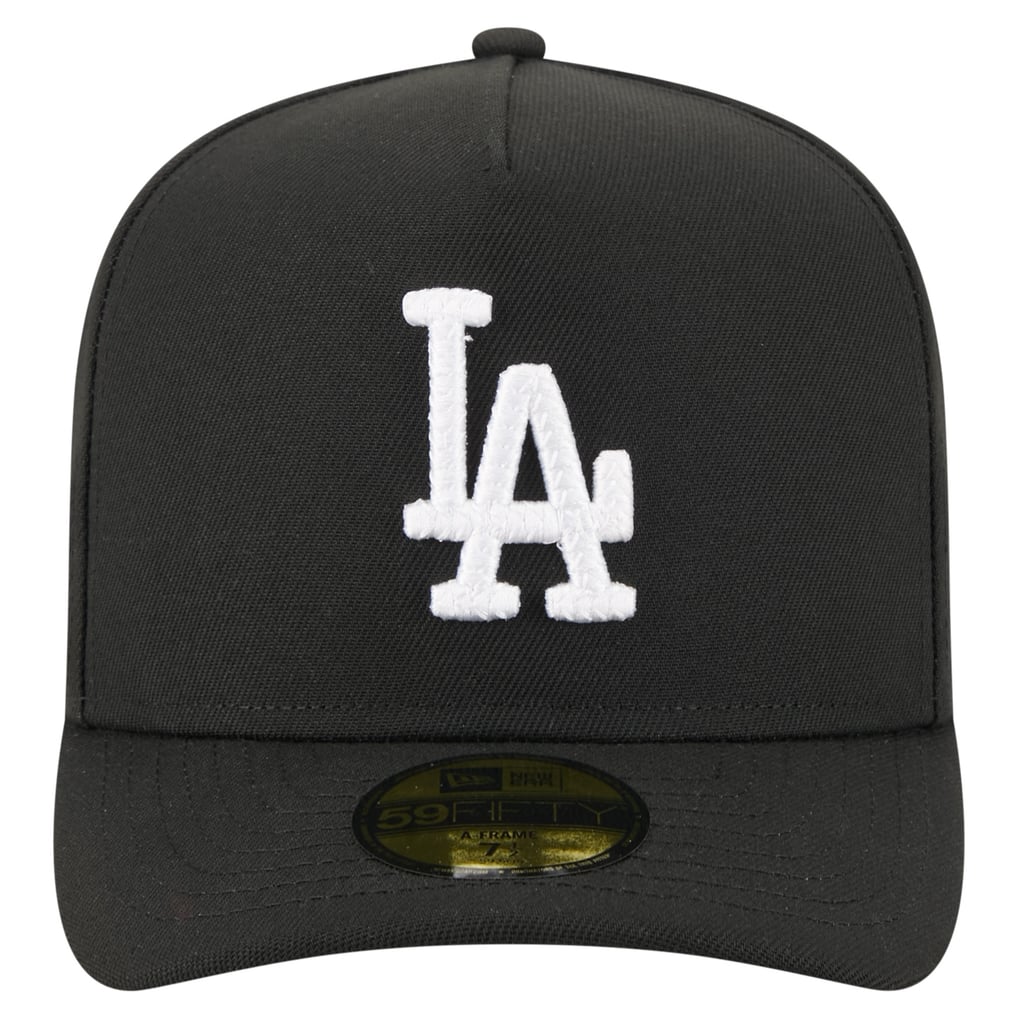 Los Angeles Dodgers New Era Script Safety Pin 59FIFTY A-Frame Fitted Hat - Black