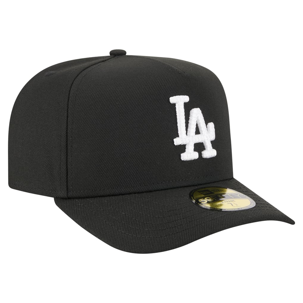 Los Angeles Dodgers New Era Script Safety Pin 59FIFTY A-Frame Fitted Hat - Black