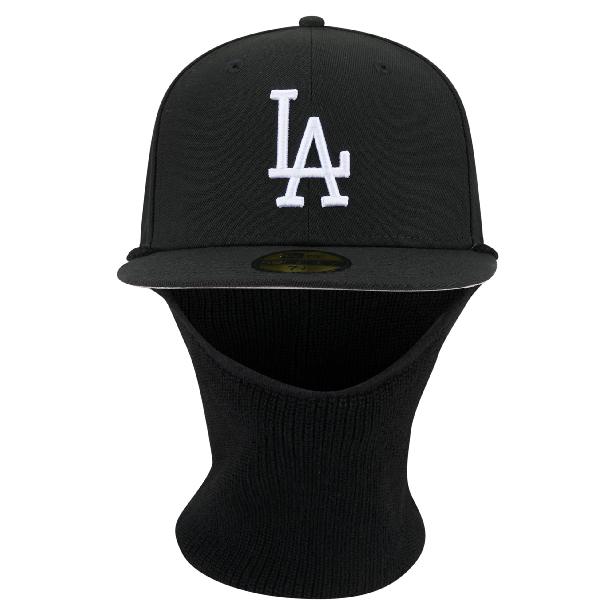 Casquette ajustée New Era 59FIFTY noire Los Angeles Dodgers pour homme