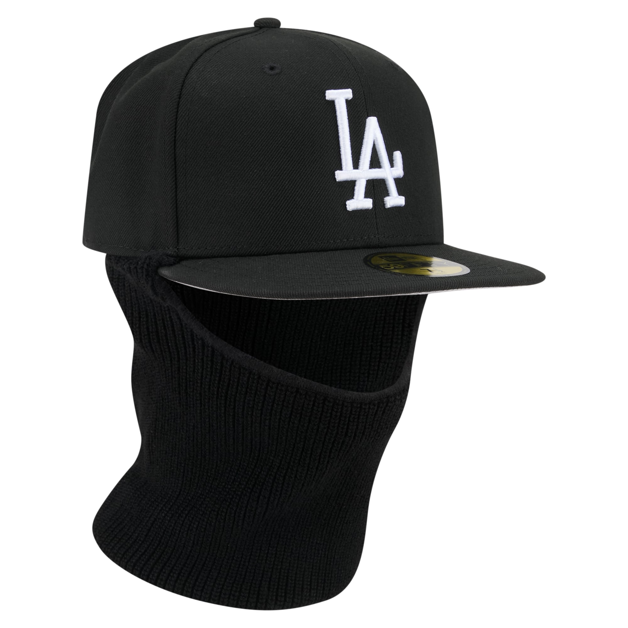 Casquette ajustée New Era 59FIFTY noire Los Angeles Dodgers pour homme
