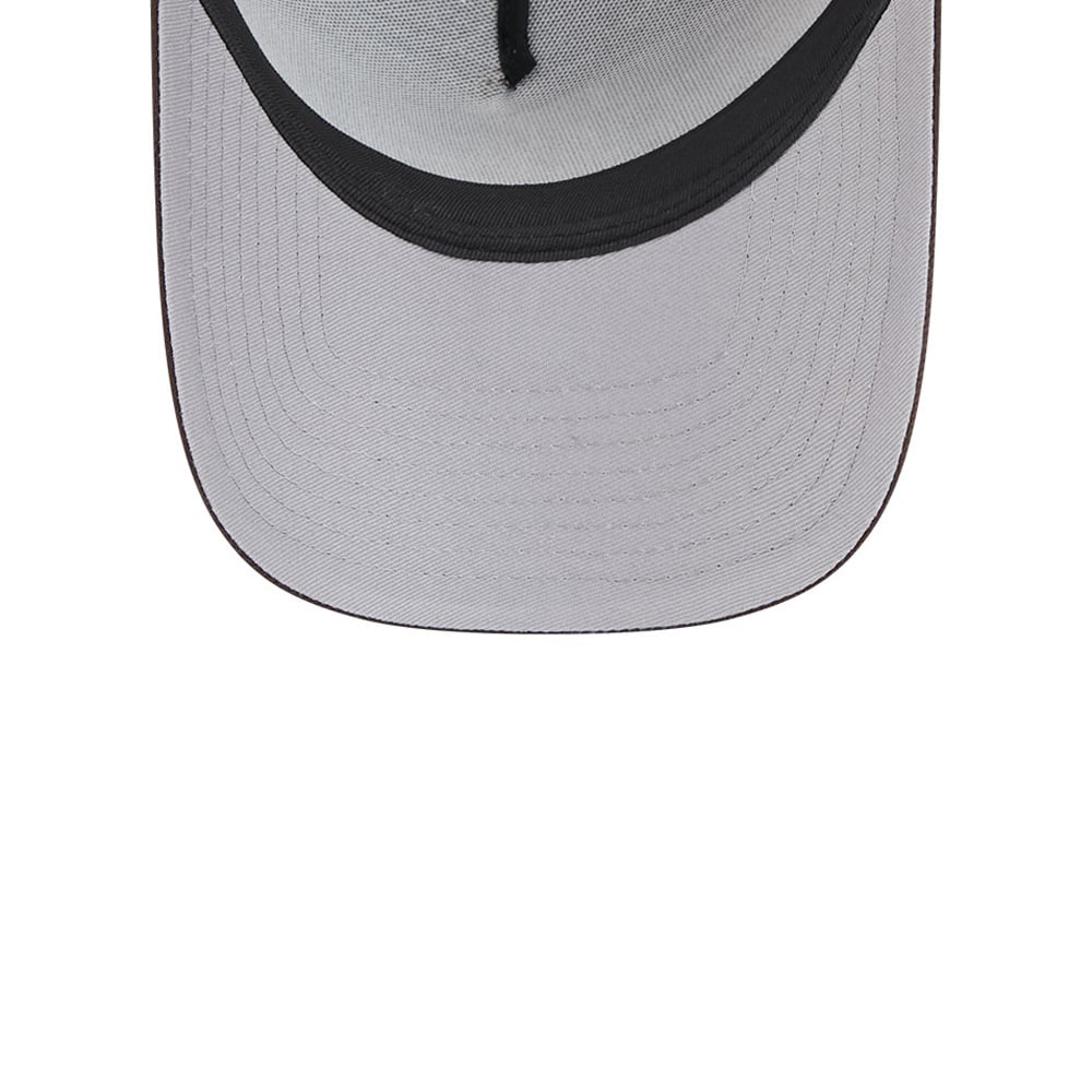 Men's New Era Brown Los Angeles Dodgers Pumpkin Spice A-Frame 9FORTY Adjustable Trucker Hat