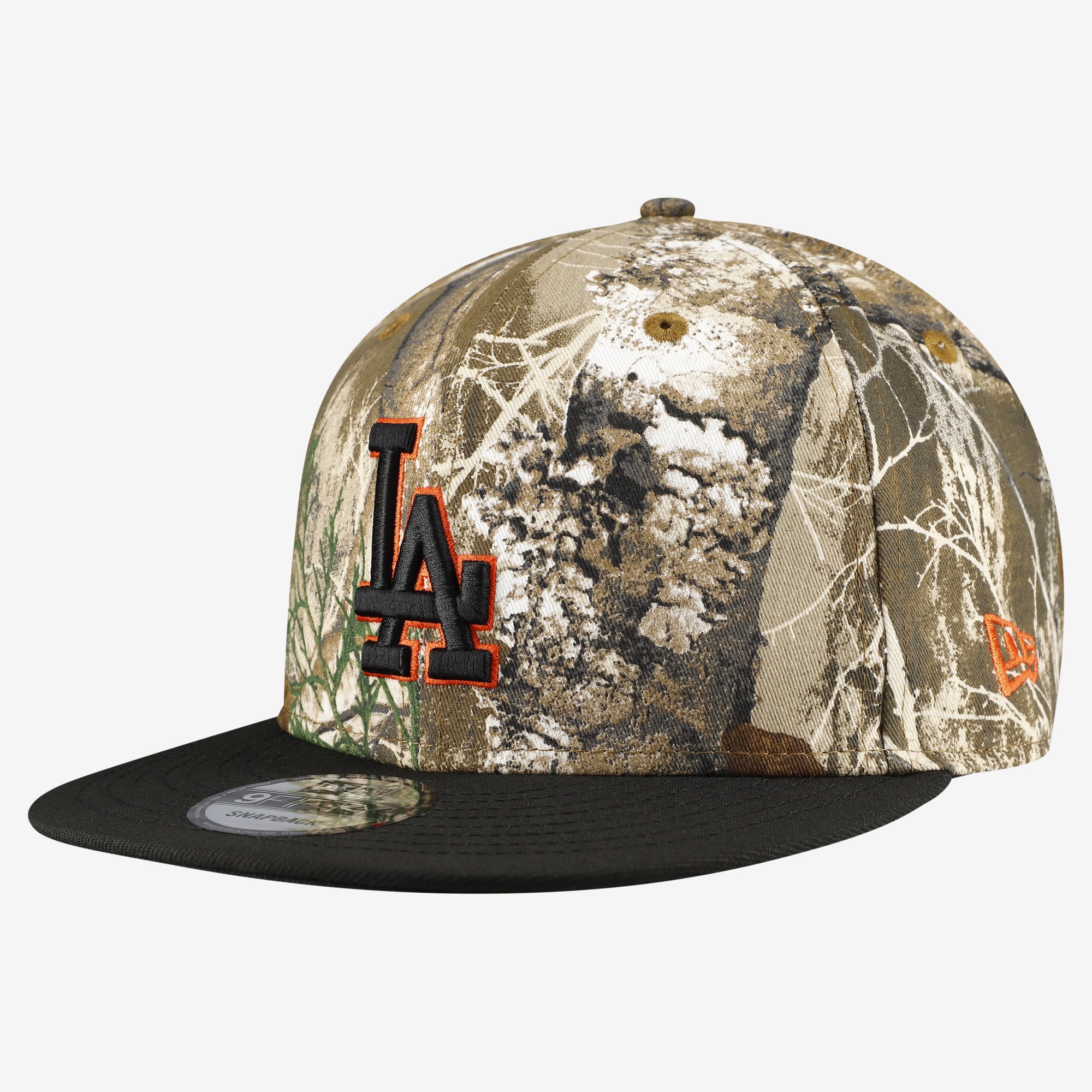 Casquette snapback New Era Camo Los Angeles Dodgers Realtree Orange Pop 9FIFTY pour homme