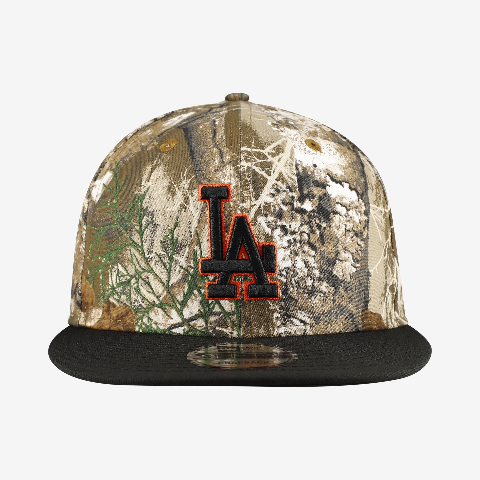 Casquette snapback New Era Camo Los Angeles Dodgers Realtree Orange Pop 9FIFTY pour homme