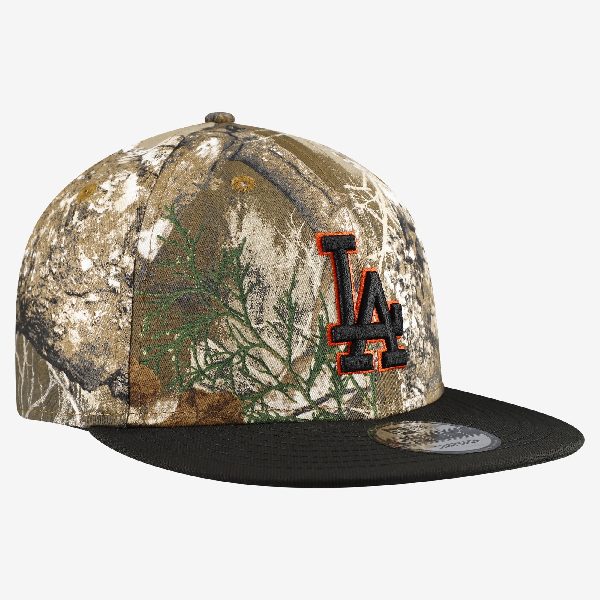 Casquette snapback New Era Camo Los Angeles Dodgers Realtree Orange Pop 9FIFTY pour homme