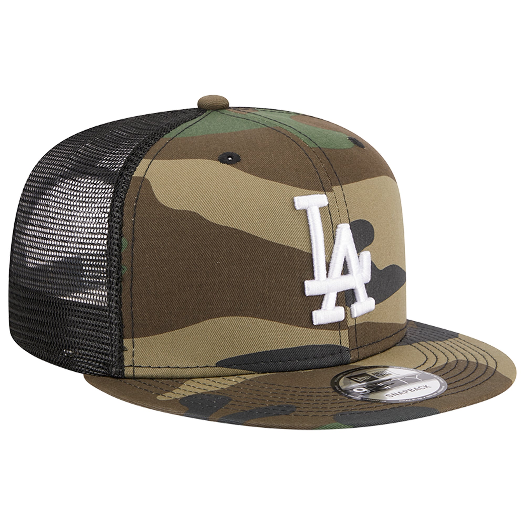 Casquette 9FIFTY Snapback Camo Los Angeles Dodgers Woodland Camo Trucker New Era pour homme