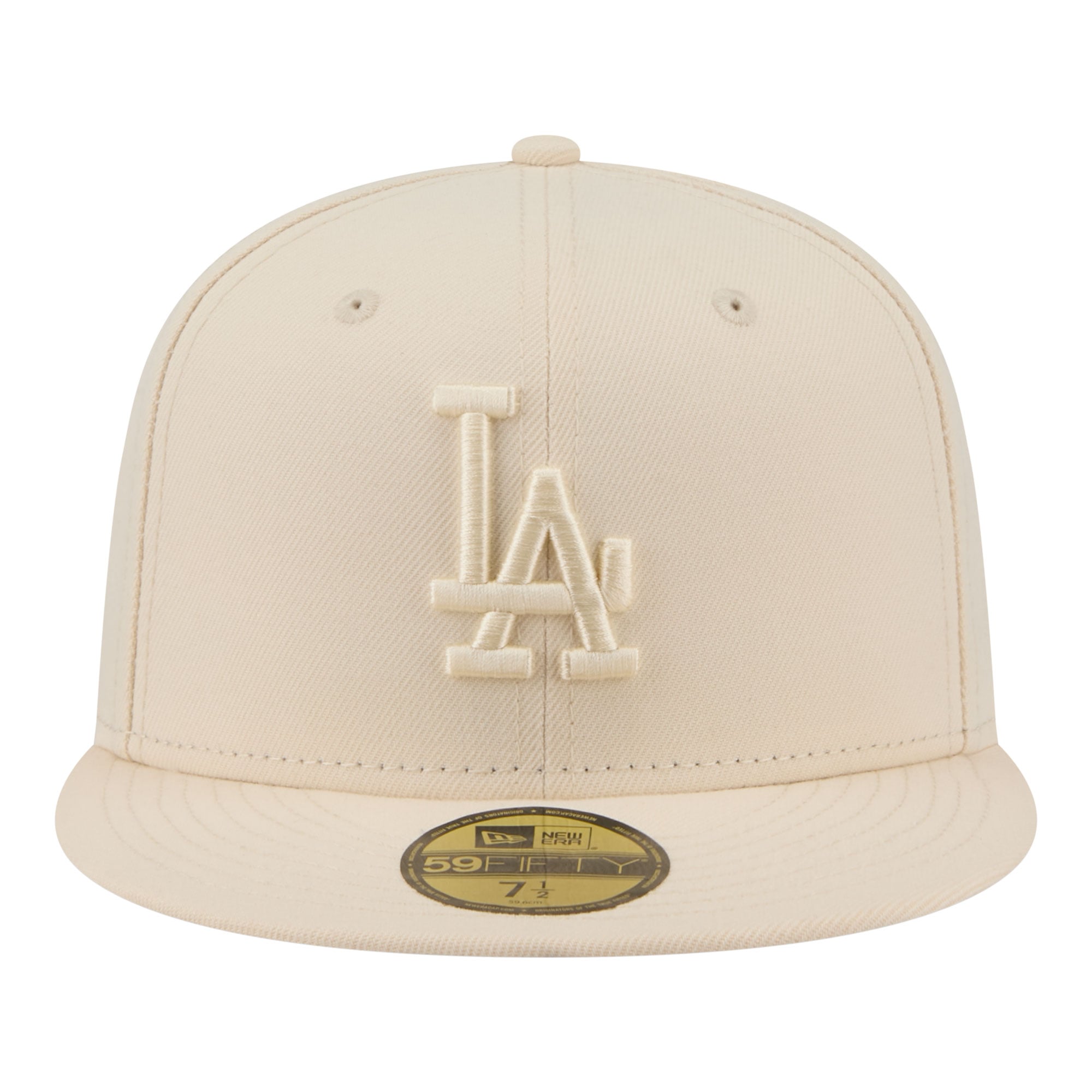 Casquette ajustée New Era crème Los Angeles Dodgers 59FIFTY pour homme