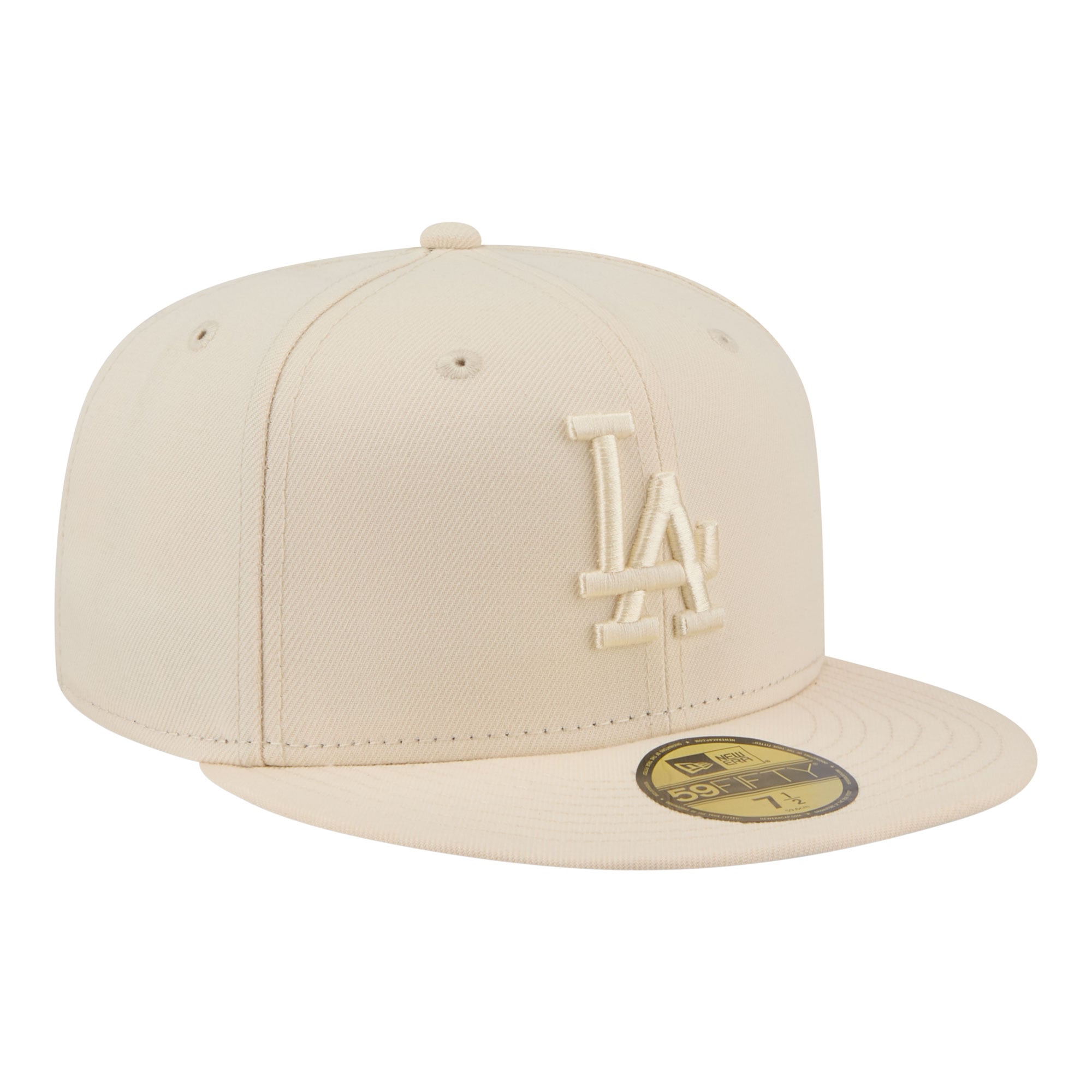Casquette ajustée New Era crème Los Angeles Dodgers 59FIFTY pour homme