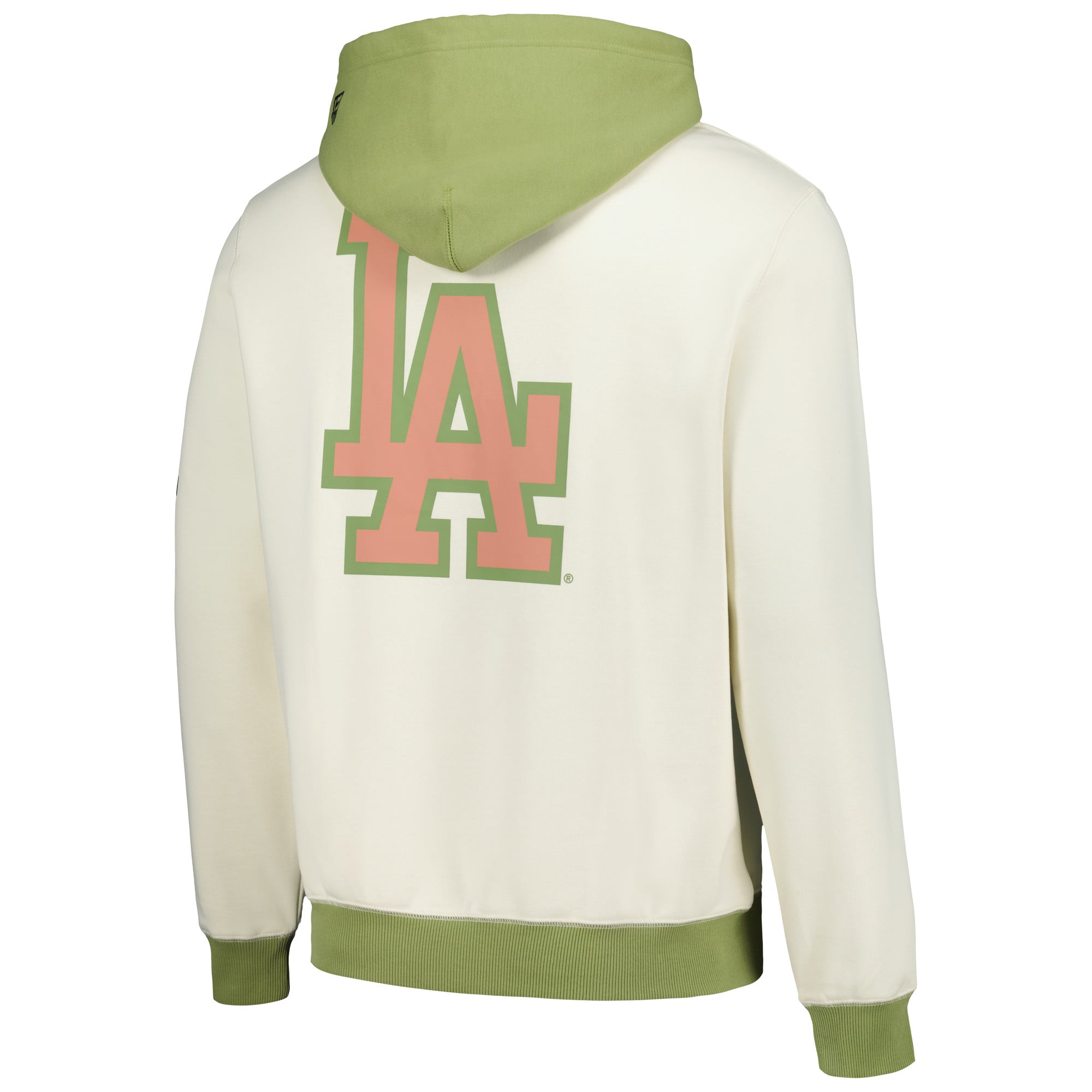 Sweat à capuche Color Pop New Era pour hommes, crème/vert, Los Angeles Dodgers