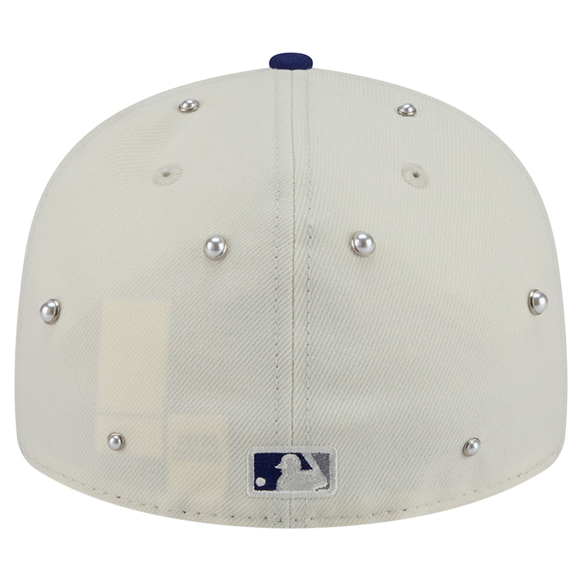Men's New Era Cream/Royal Los Angeles Dodgers Pearl Stud 59FIFTY Fitted Hat