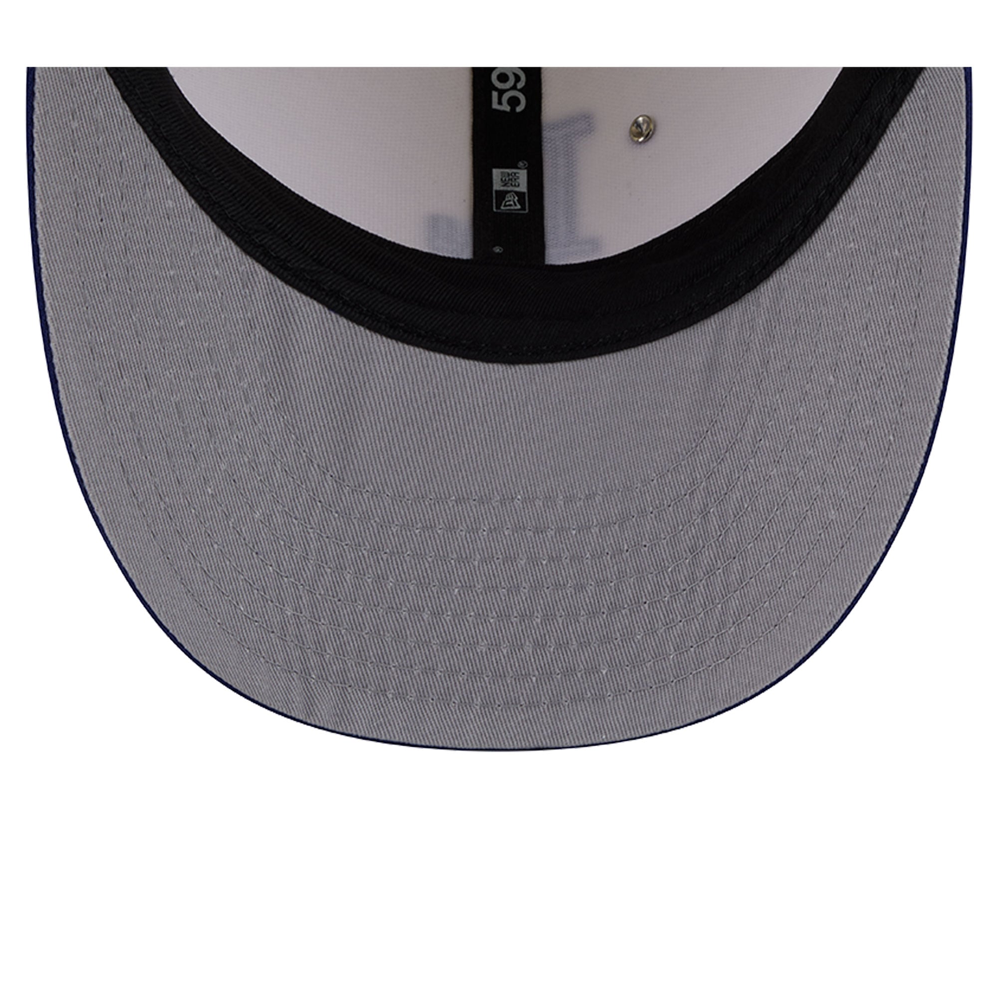 Men's New Era Cream/Royal Los Angeles Dodgers Pearl Stud 59FIFTY Fitted Hat