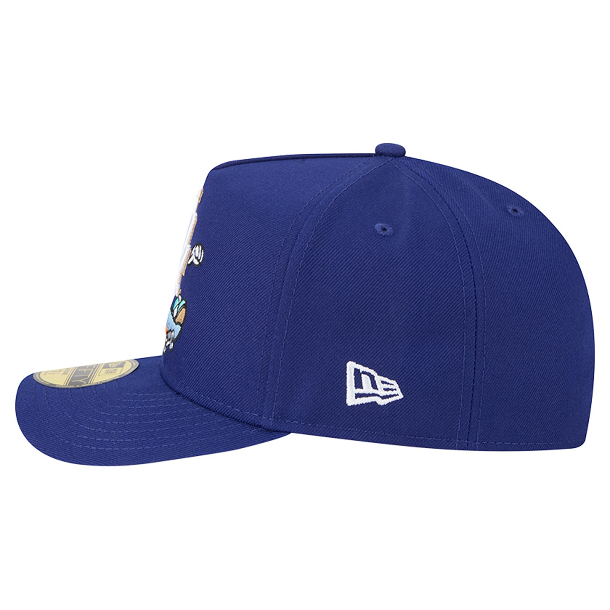 Casquette ajustée New Era 59FIFTY bleu foncé pour homme, motif dessin animé des Dodgers de Los Angeles