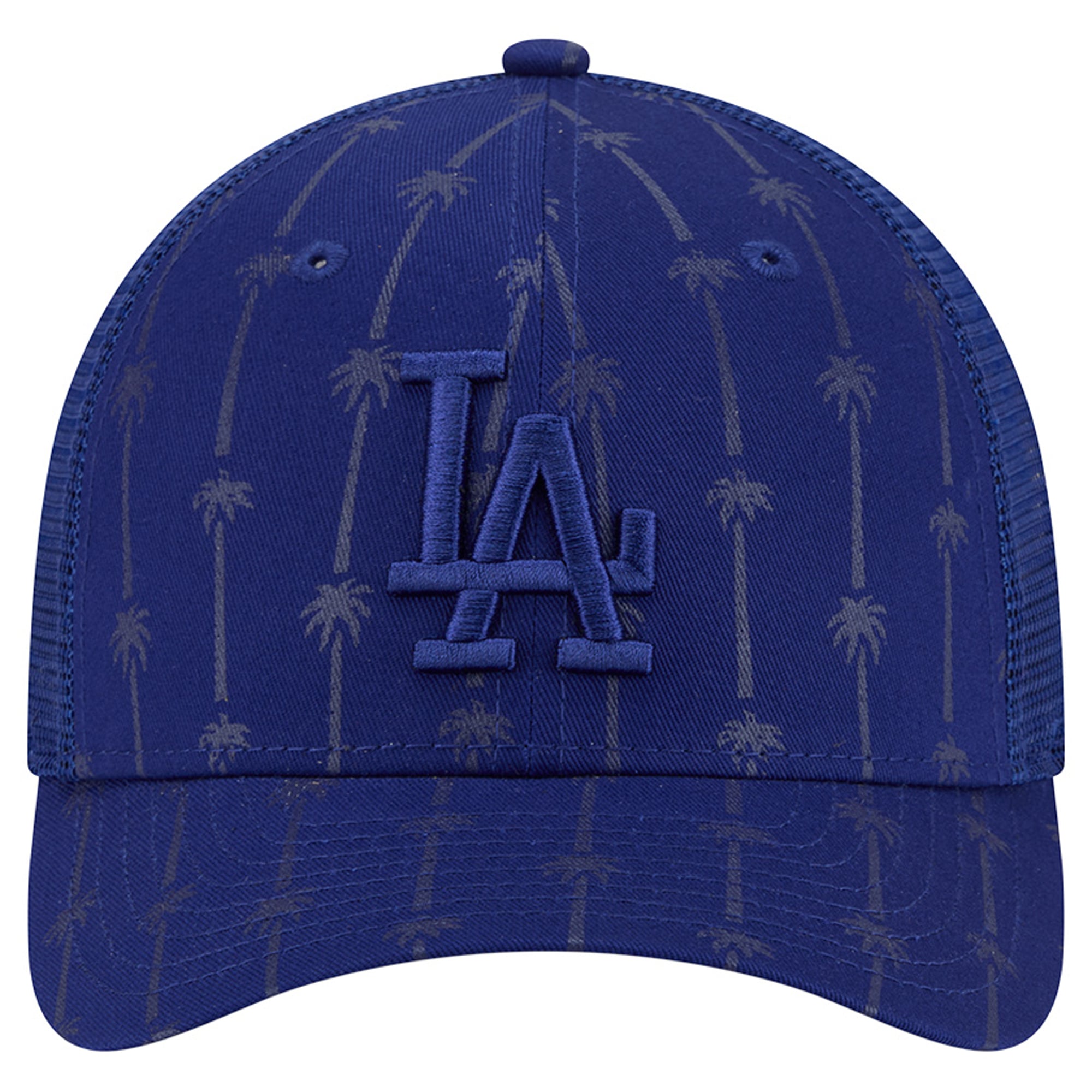 Men's New Era Dark Blue Los Angeles Dodgers Tonal Icon 9FORTY M-Crown Adjustable Trucker Hat