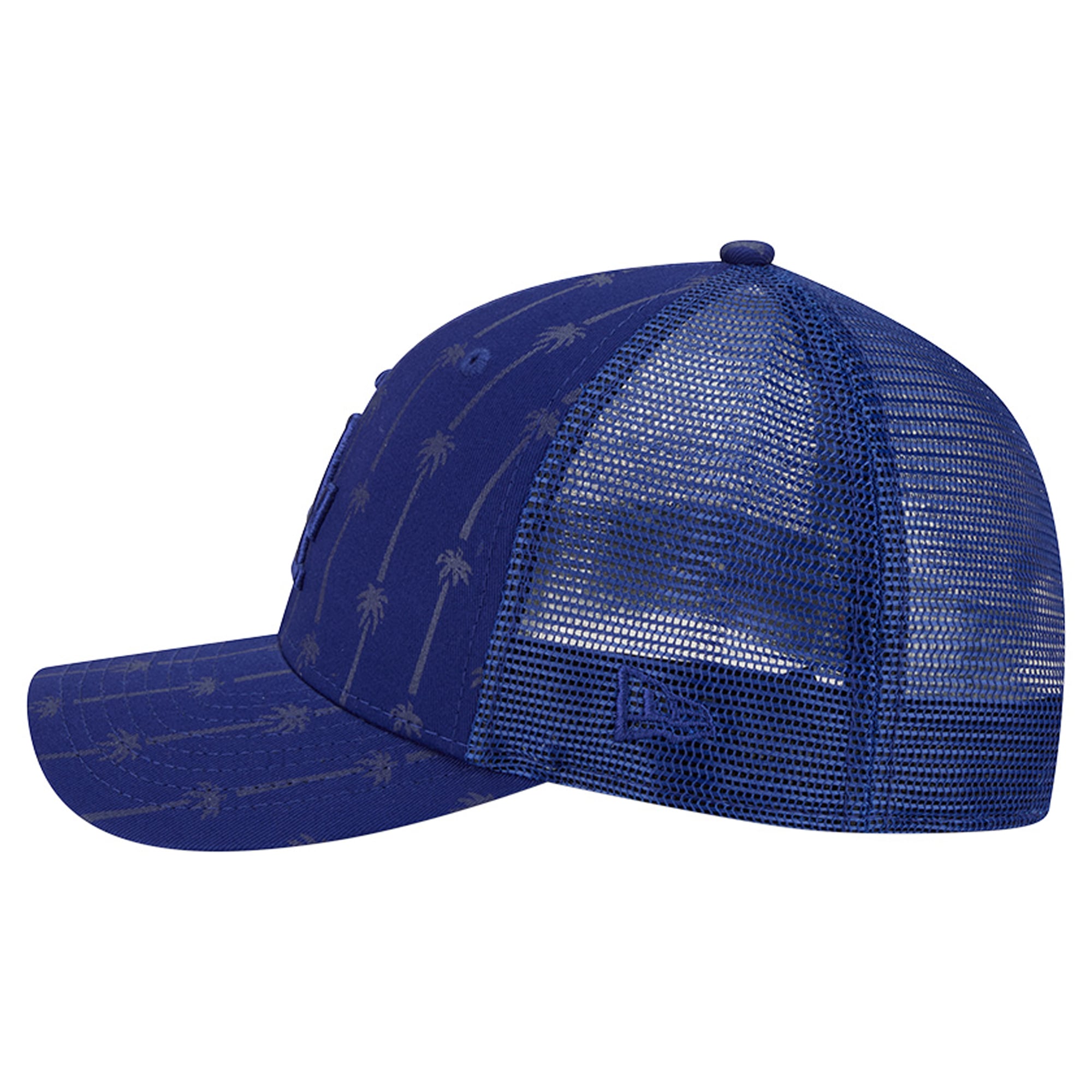 Men's New Era Dark Blue Los Angeles Dodgers Tonal Icon 9FORTY M-Crown Adjustable Trucker Hat