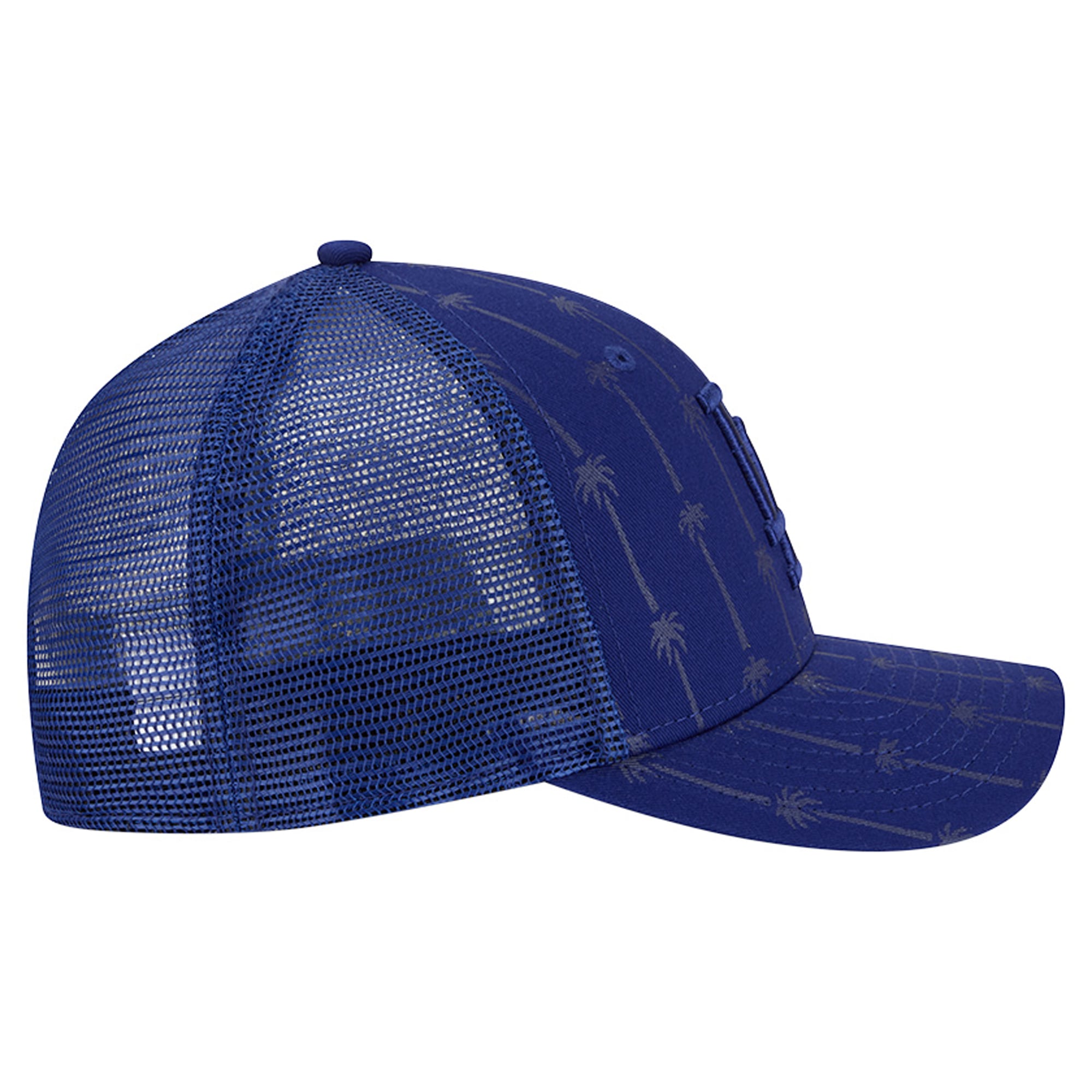 Men's New Era Dark Blue Los Angeles Dodgers Tonal Icon 9FORTY M-Crown Adjustable Trucker Hat