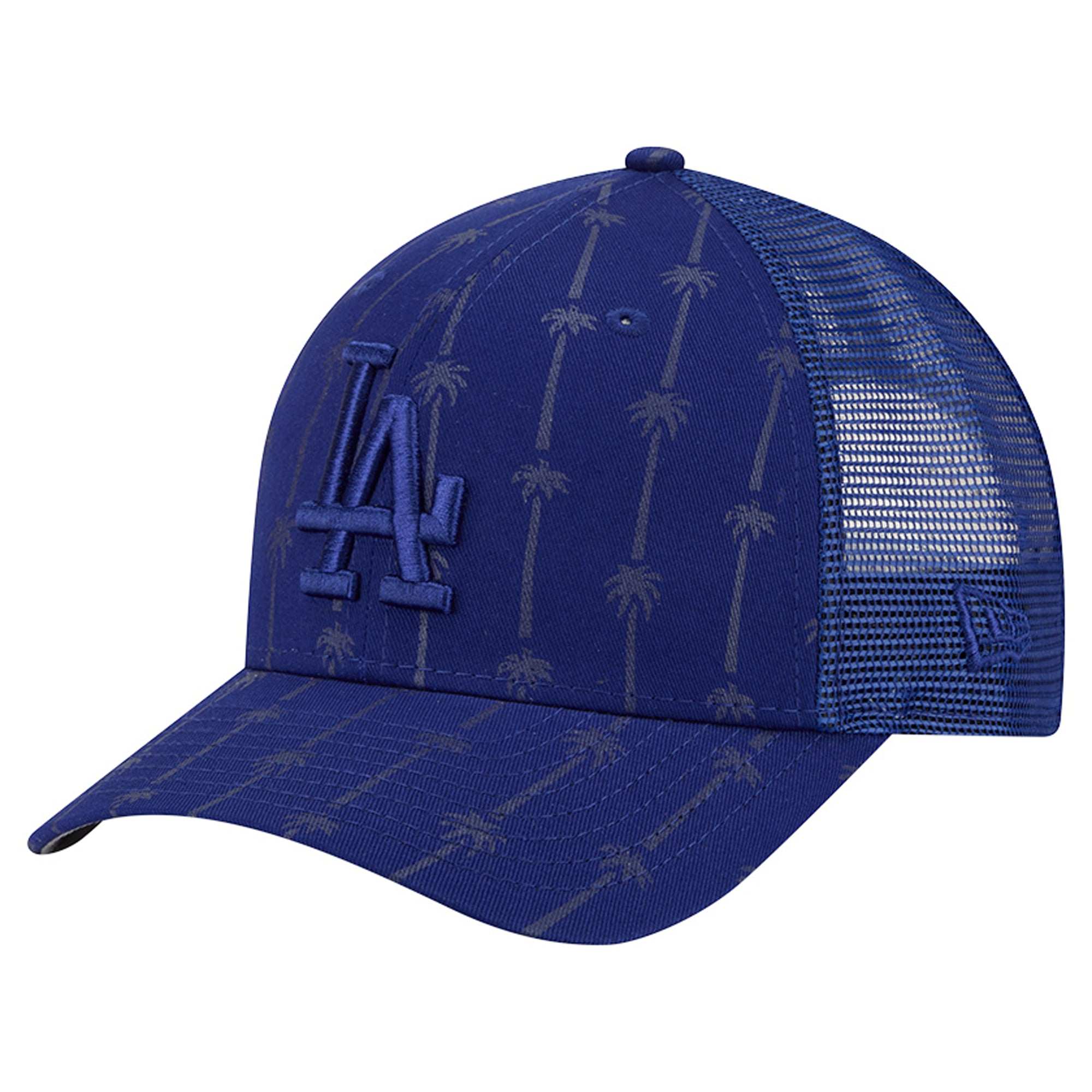 Men's New Era Dark Blue Los Angeles Dodgers Tonal Icon 9FORTY M-Crown Adjustable Trucker Hat