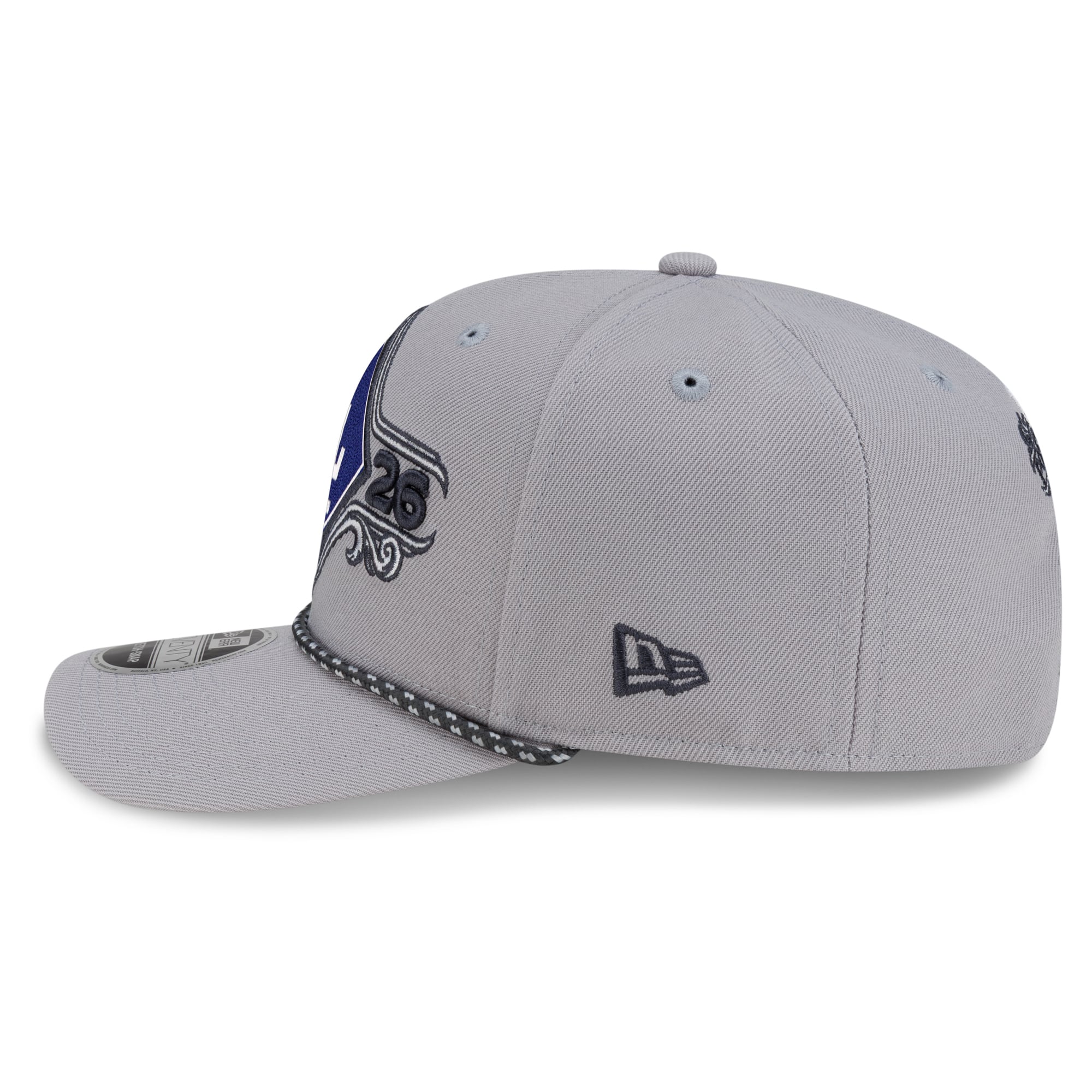 Casquette ajustable New Era grise Los Angeles Dodgers 2026, champions de la série de division de la Ligue nationale, modèle 9SEVENTY.