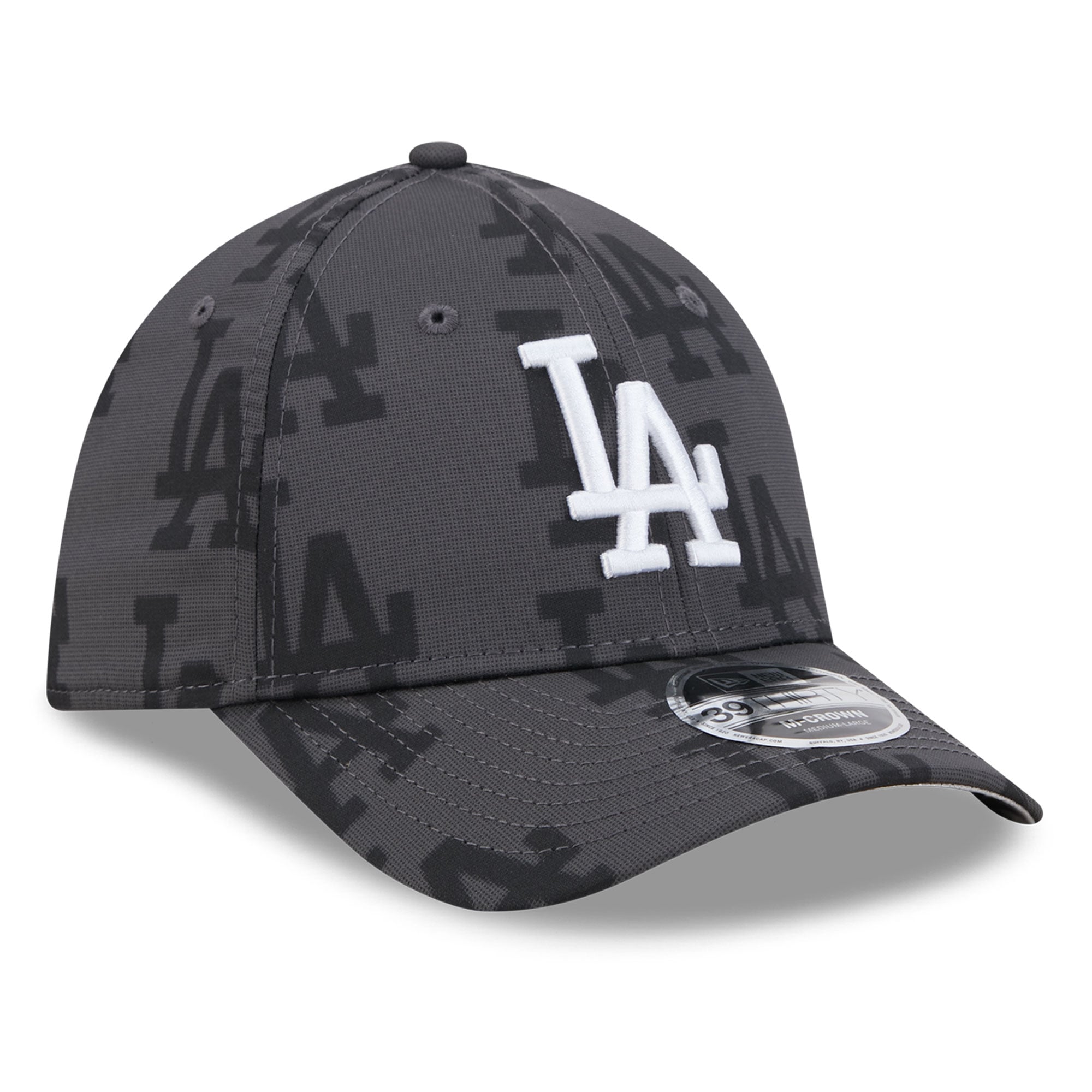 Casquette New Era Flex grise Los Angeles Dodgers Halftone 39THIRTY pour homme