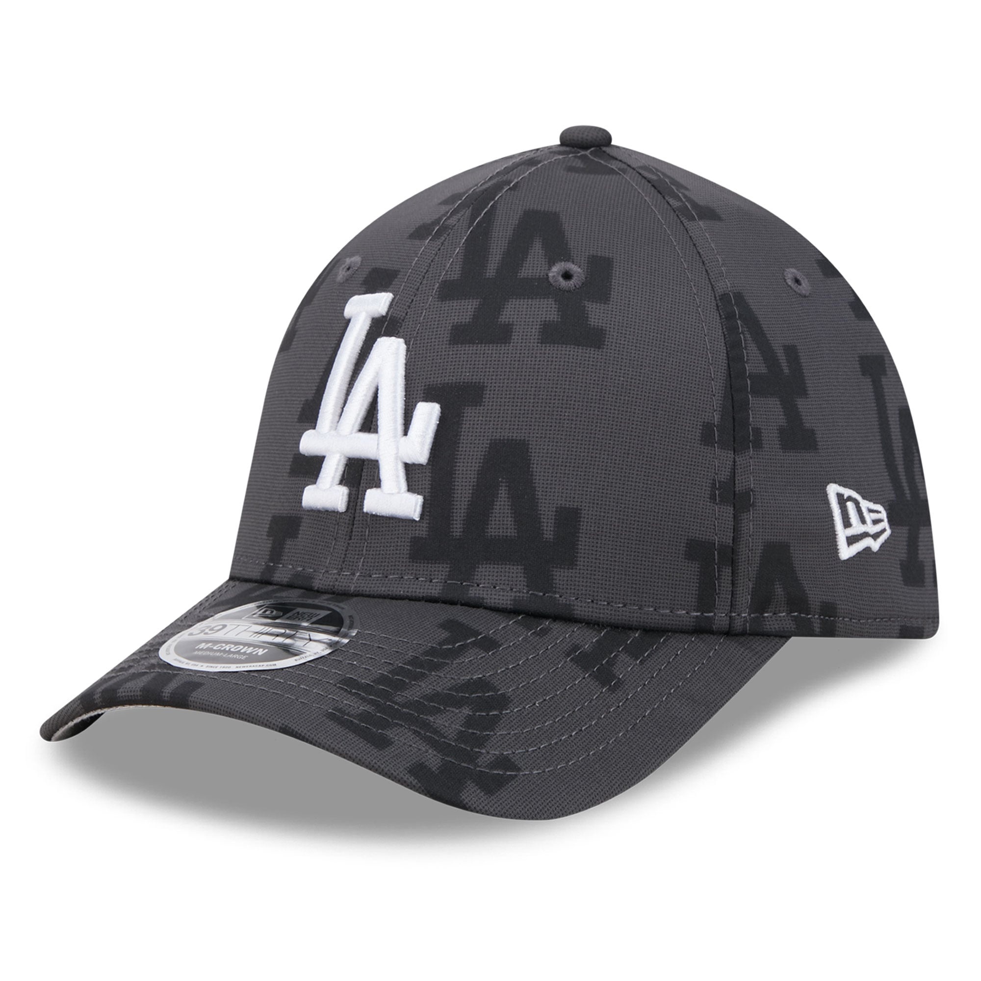 Casquette New Era Flex grise Los Angeles Dodgers Halftone 39THIRTY pour homme