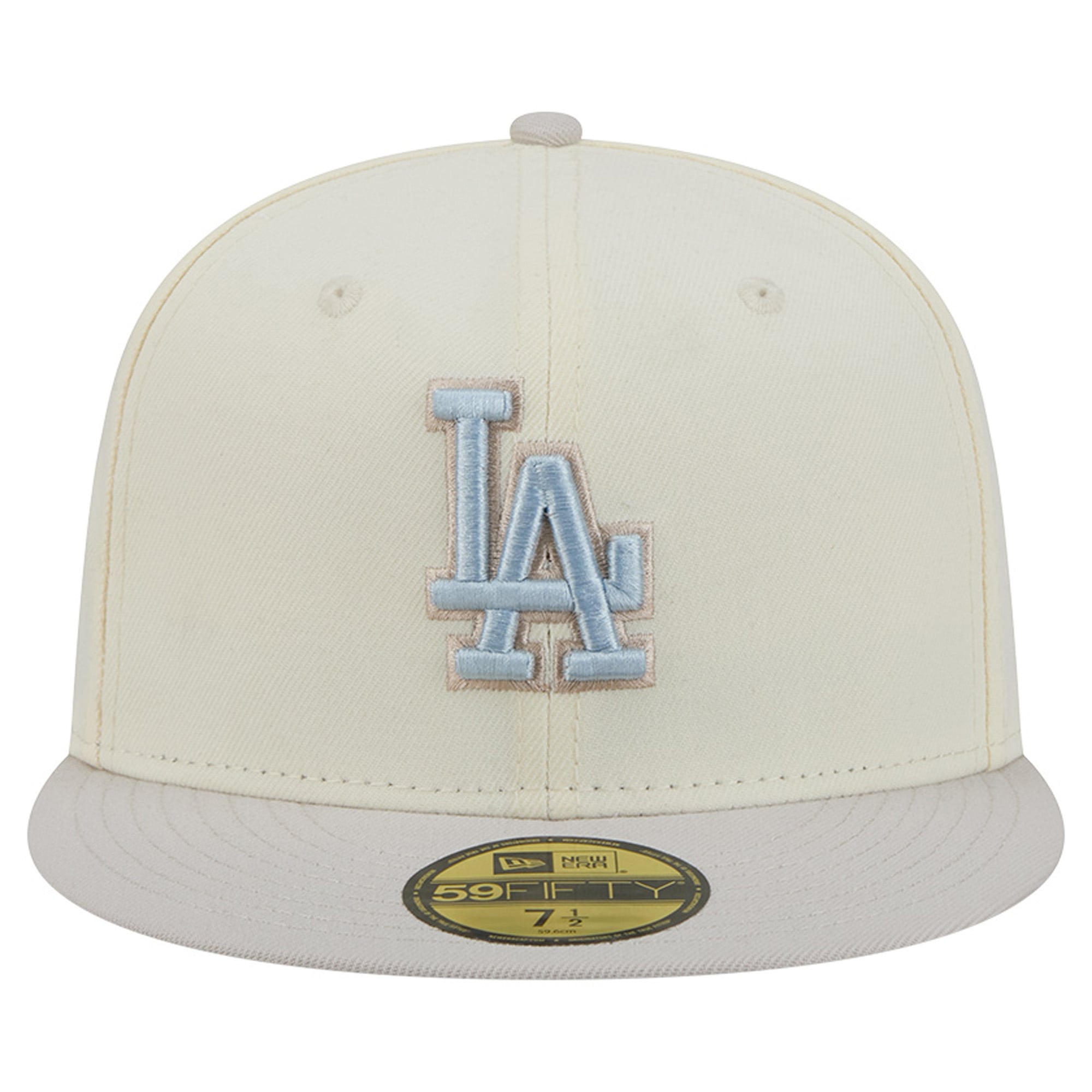 Men's New Era Natural Los Angeles Dodgers Crisp Equinox World Series 59FIFTY Fitted Hat