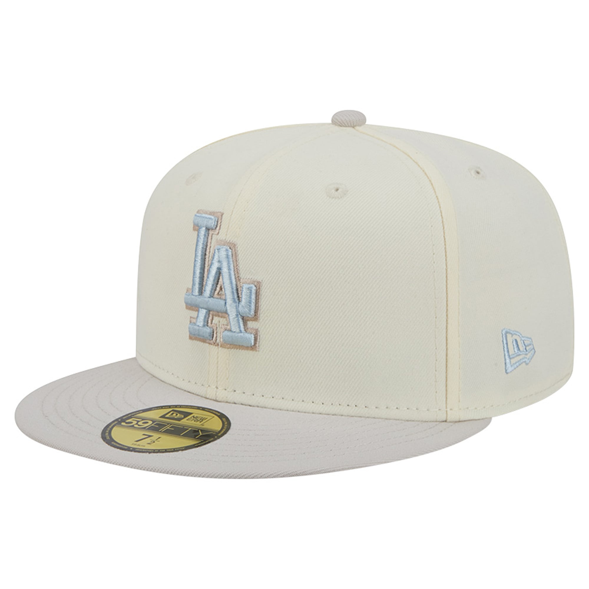Men's New Era Natural Los Angeles Dodgers Crisp Equinox World Series 59FIFTY Fitted Hat