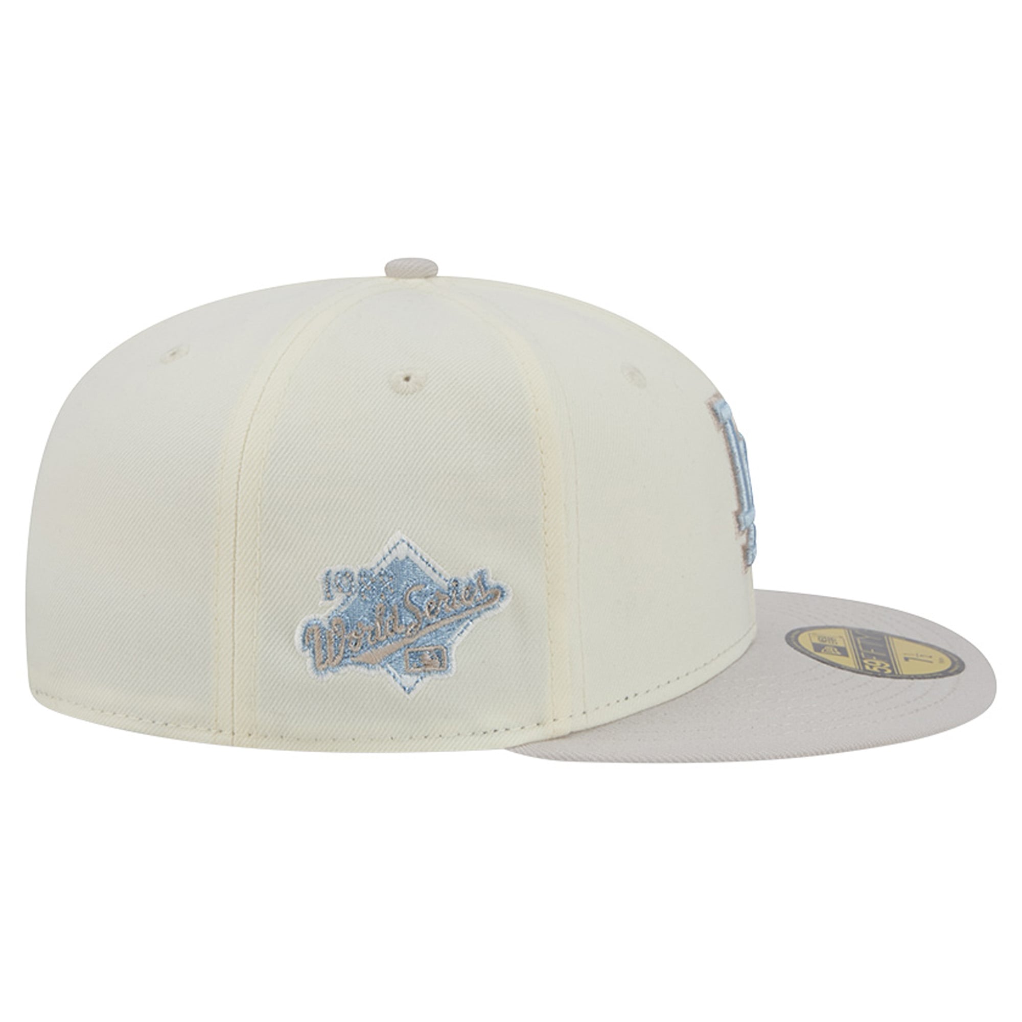 Men's New Era Natural Los Angeles Dodgers Crisp Equinox World Series 59FIFTY Fitted Hat