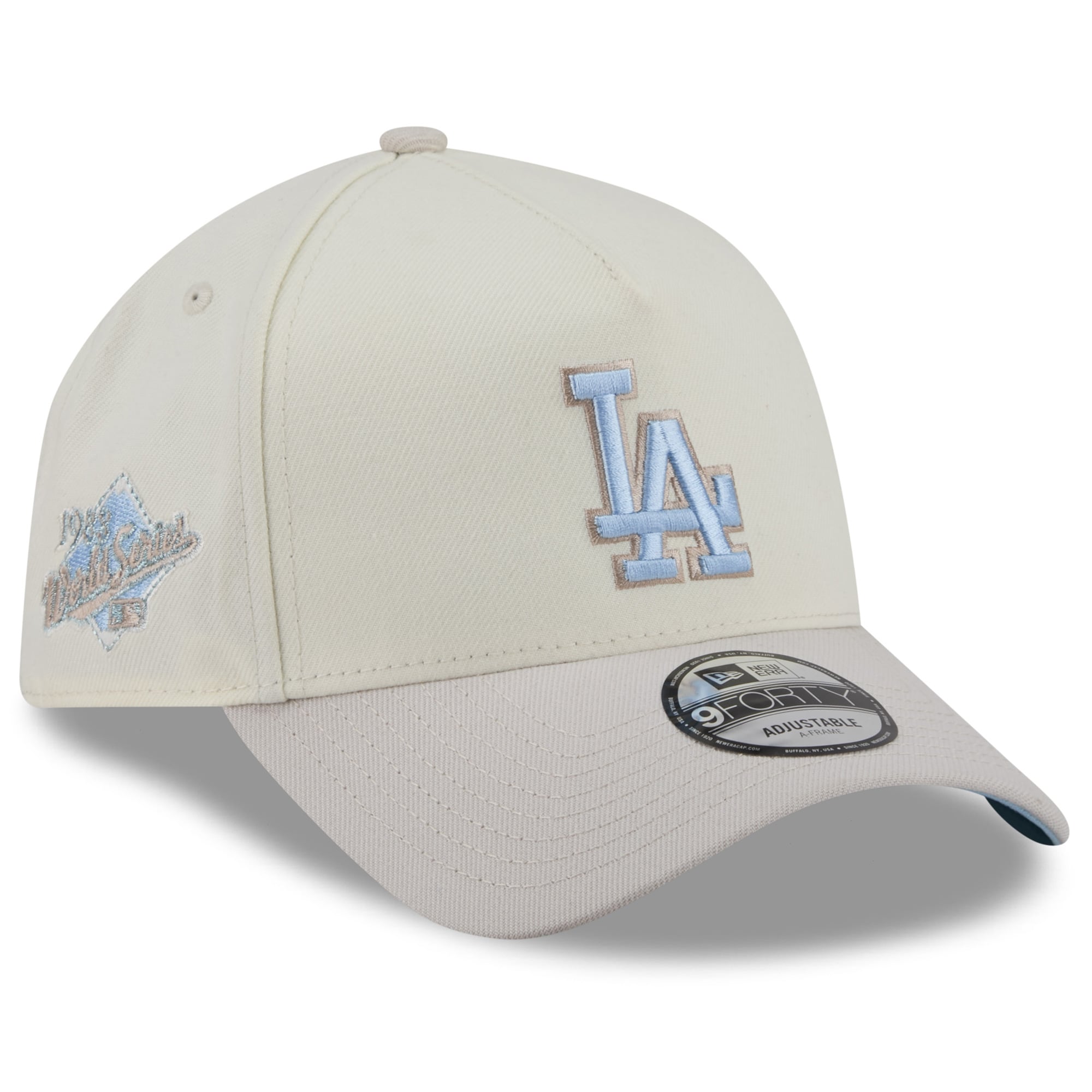 Casquette ajustable New Era Natural Los Angeles Dodgers Crisp Equinox World Series 9FORTY pour homme