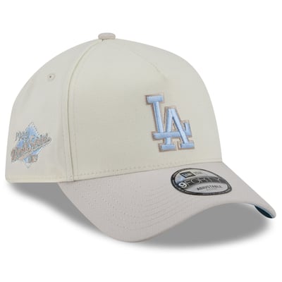 Los Angeles Dodgers New Era Crisp Equinox World Series 9FORTY A-Frame Adjustable Hat - Natural