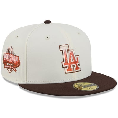 Los Angeles Dodgers New Era Pumpkin Spice 59FIFTY Fitted Hat - Natural/Brown