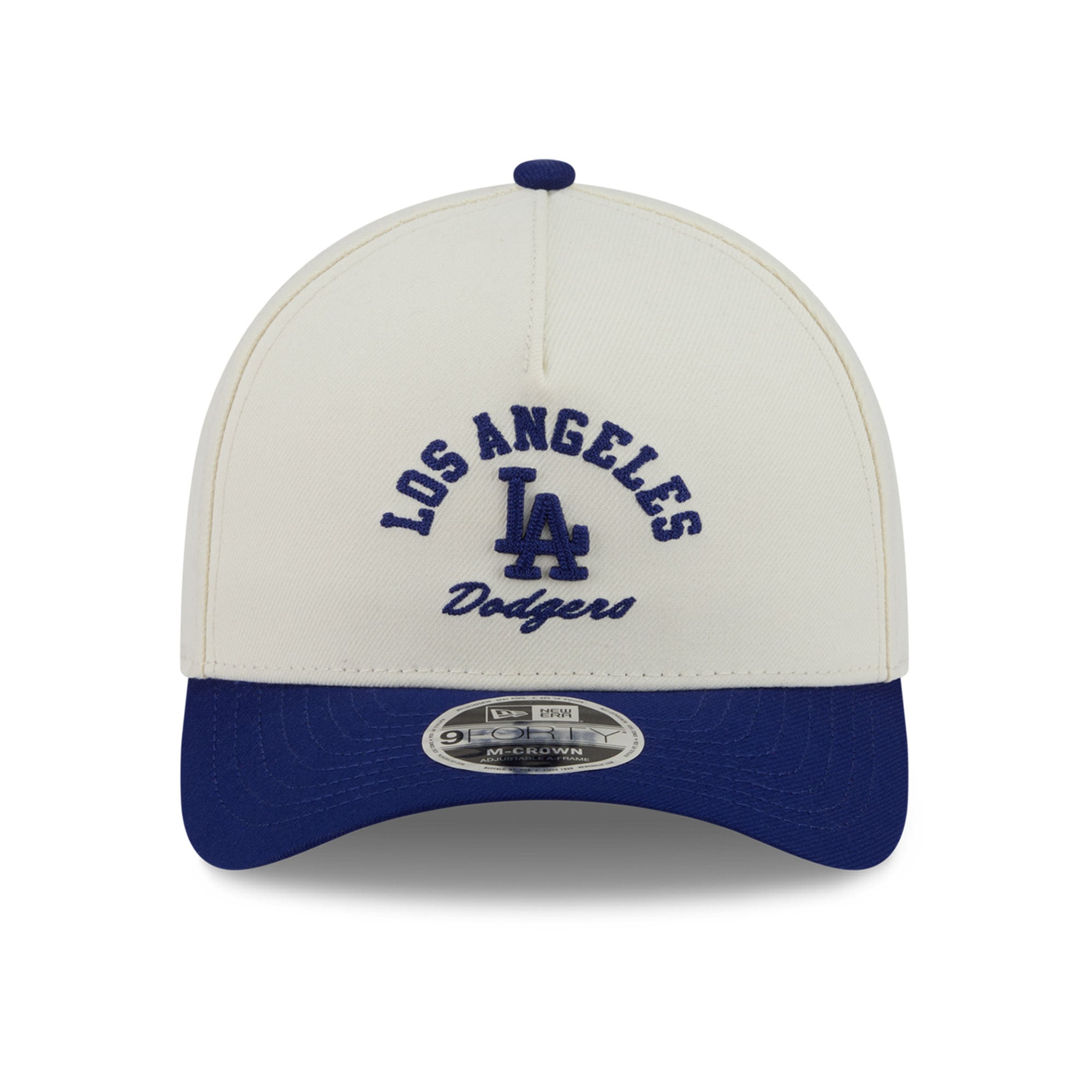 Men's New Era Natural/Royal Los Angeles Dodgers Arch 9FORTY A-Frame M-Crown Adjustable Hat