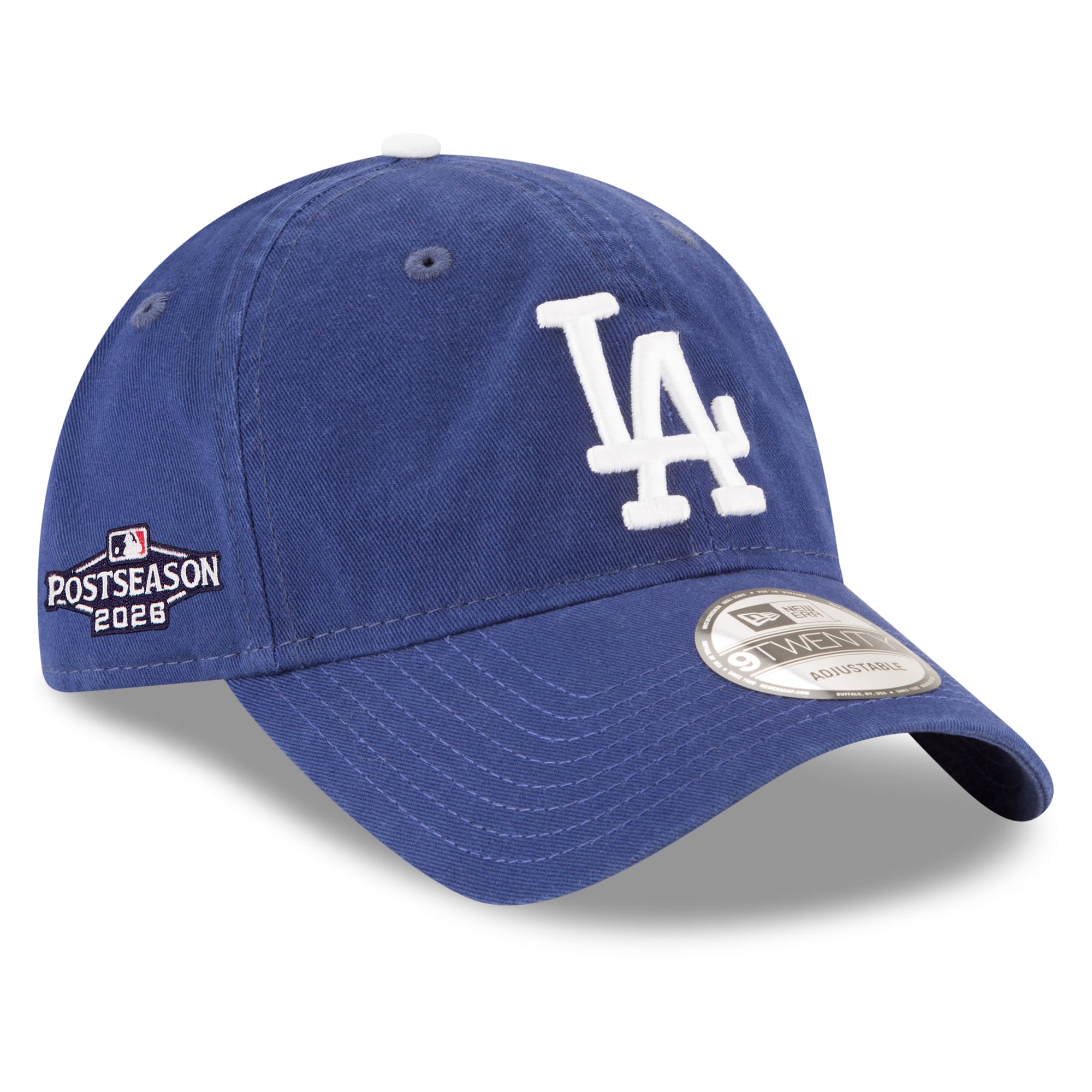Casquette ajustable New Era Royal Los Angeles Dodgers 2026 MLB Postseason 9TWENTY pour homme