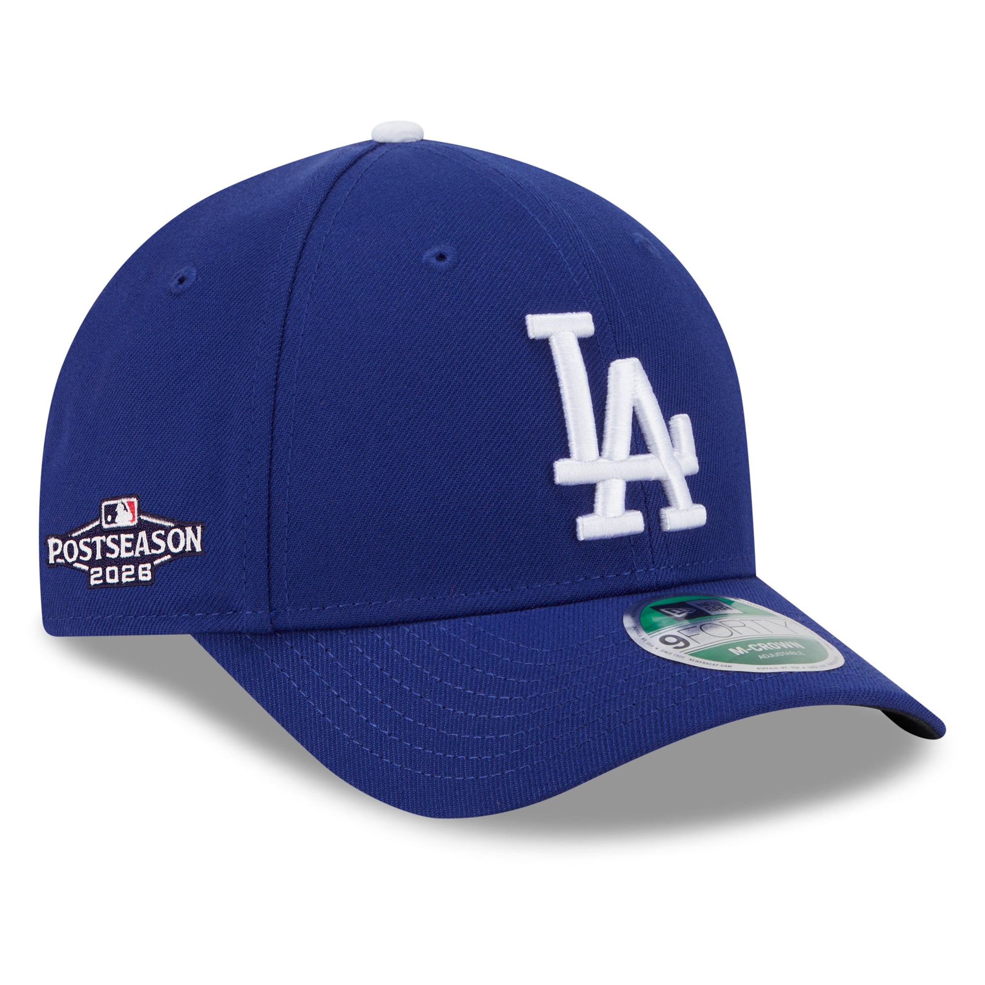 Casquette ajustable New Era Royal Los Angeles Dodgers 2026 MLB Postseason Side Patch 9FORTY pour homme