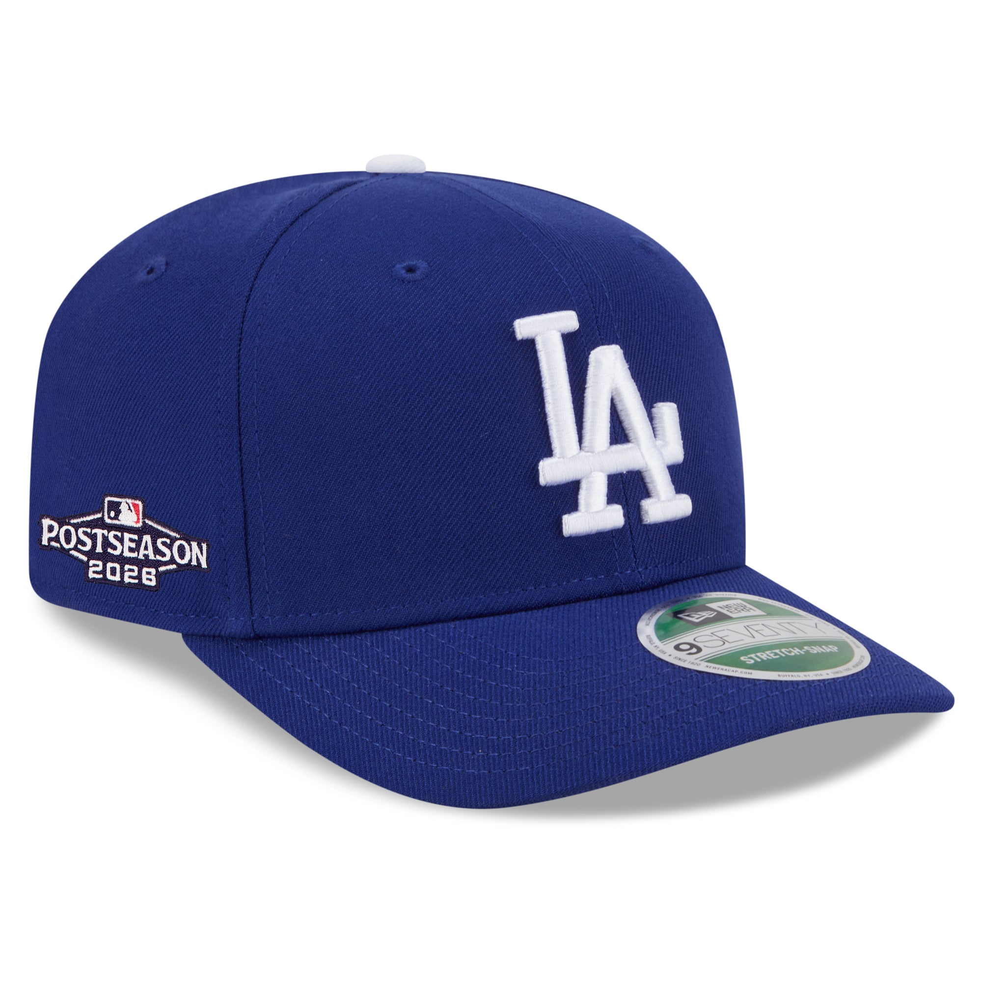 Casquette ajustable New Era Royal Los Angeles Dodgers 2026 MLB Postseason Side Patch 9SEVENTY pour homme