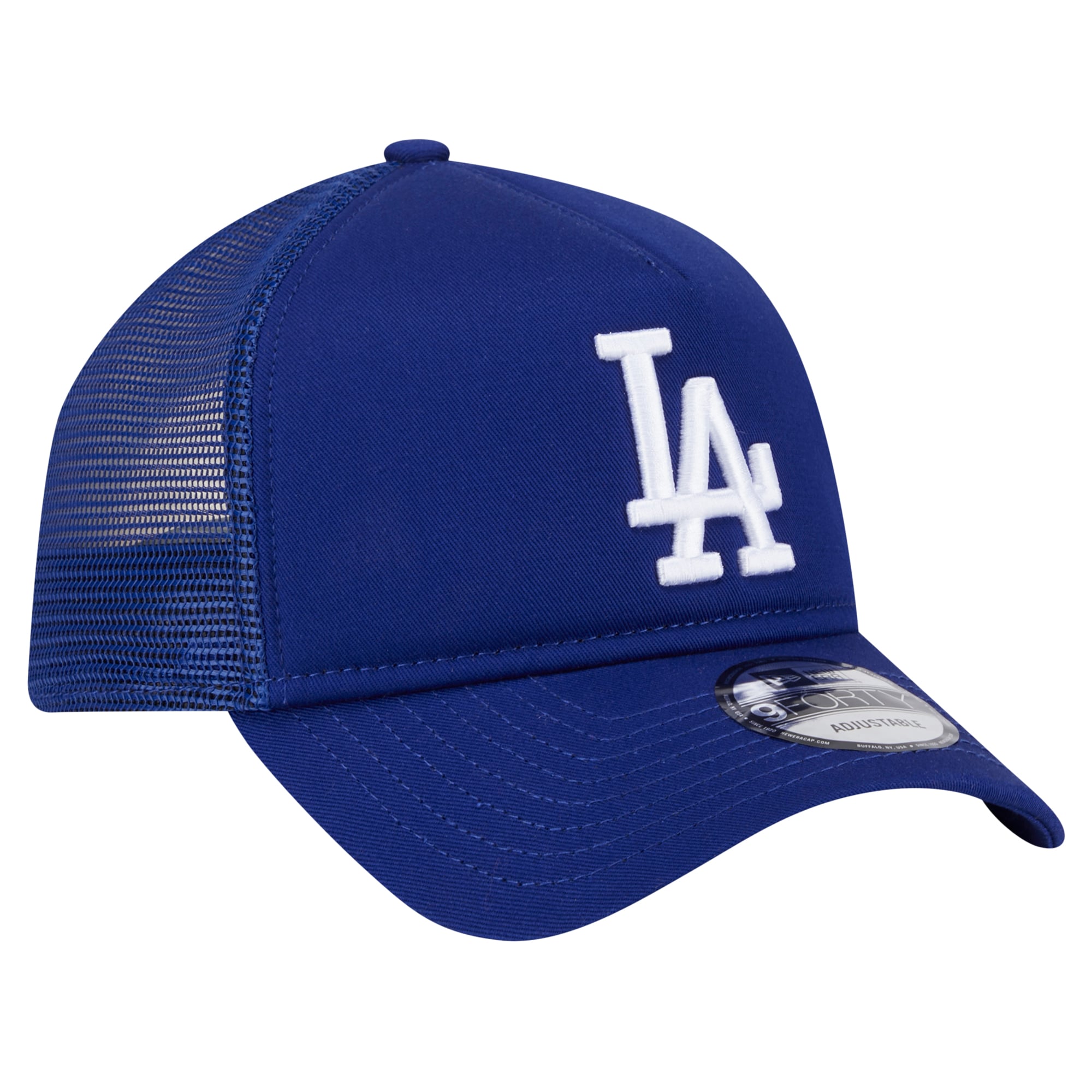 Men's New Era Royal Los Angeles Dodgers 9FORTY A-Frame Trucker Adjustable Hat