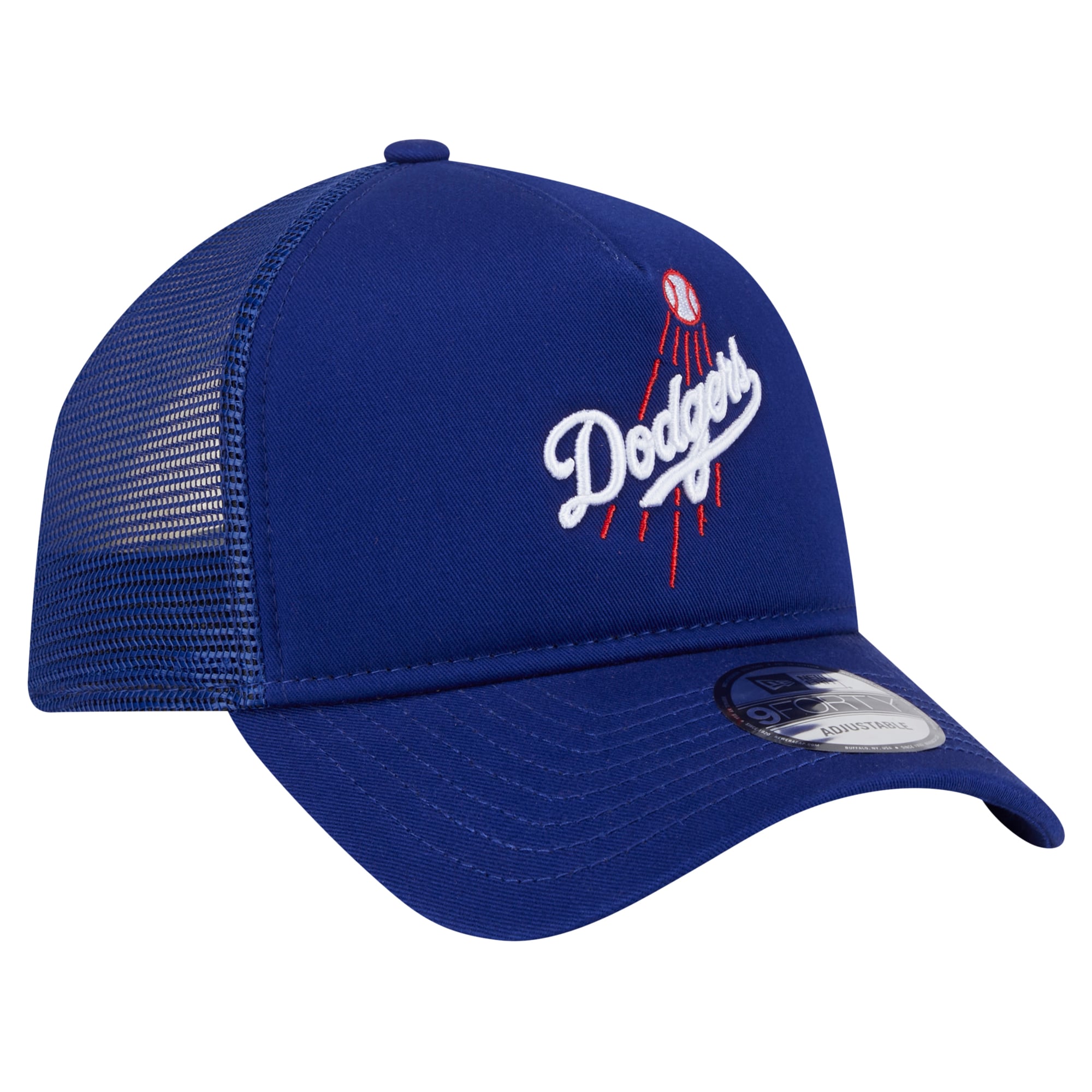 Men's New Era Royal Los Angeles Dodgers 9FORTY A-Frame Trucker Adjustable Hat