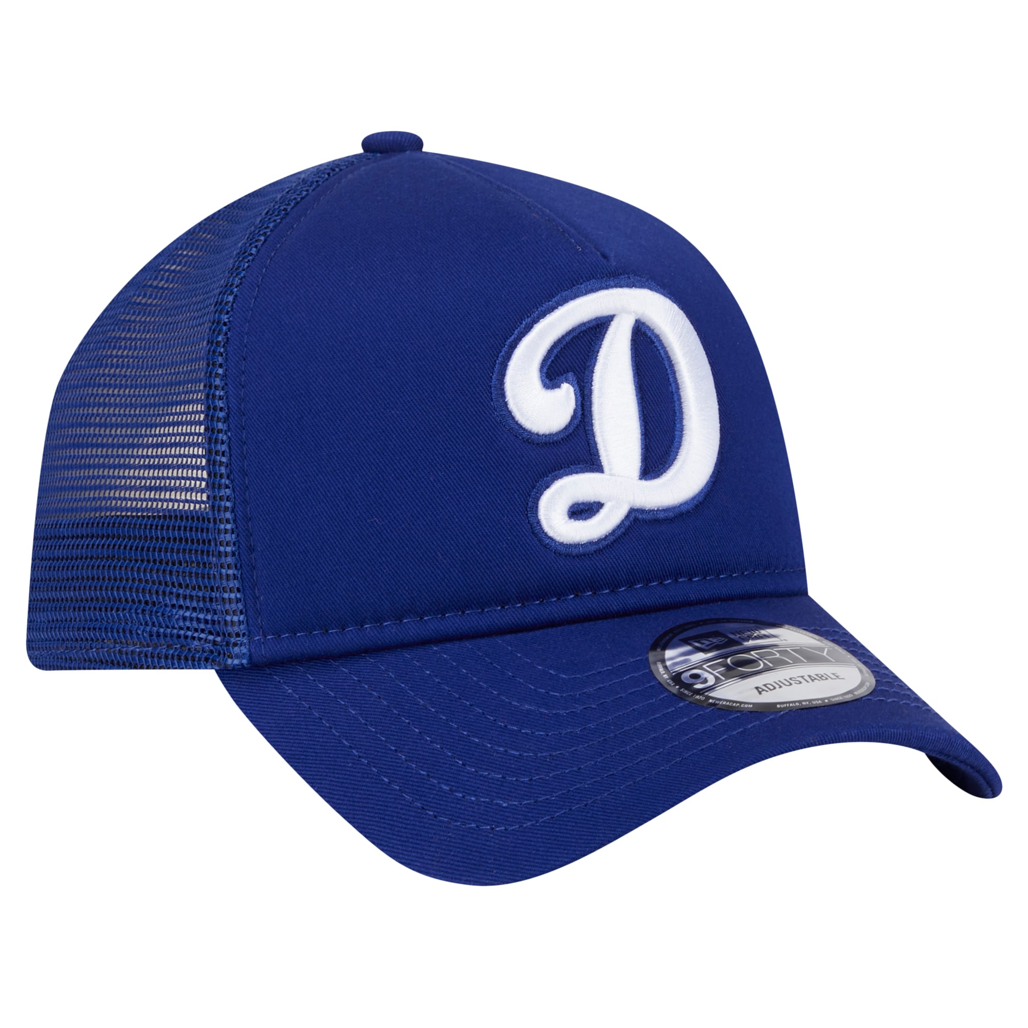 Men's New Era Royal Los Angeles Dodgers 9FORTY A-Frame Trucker Adjustable Hat