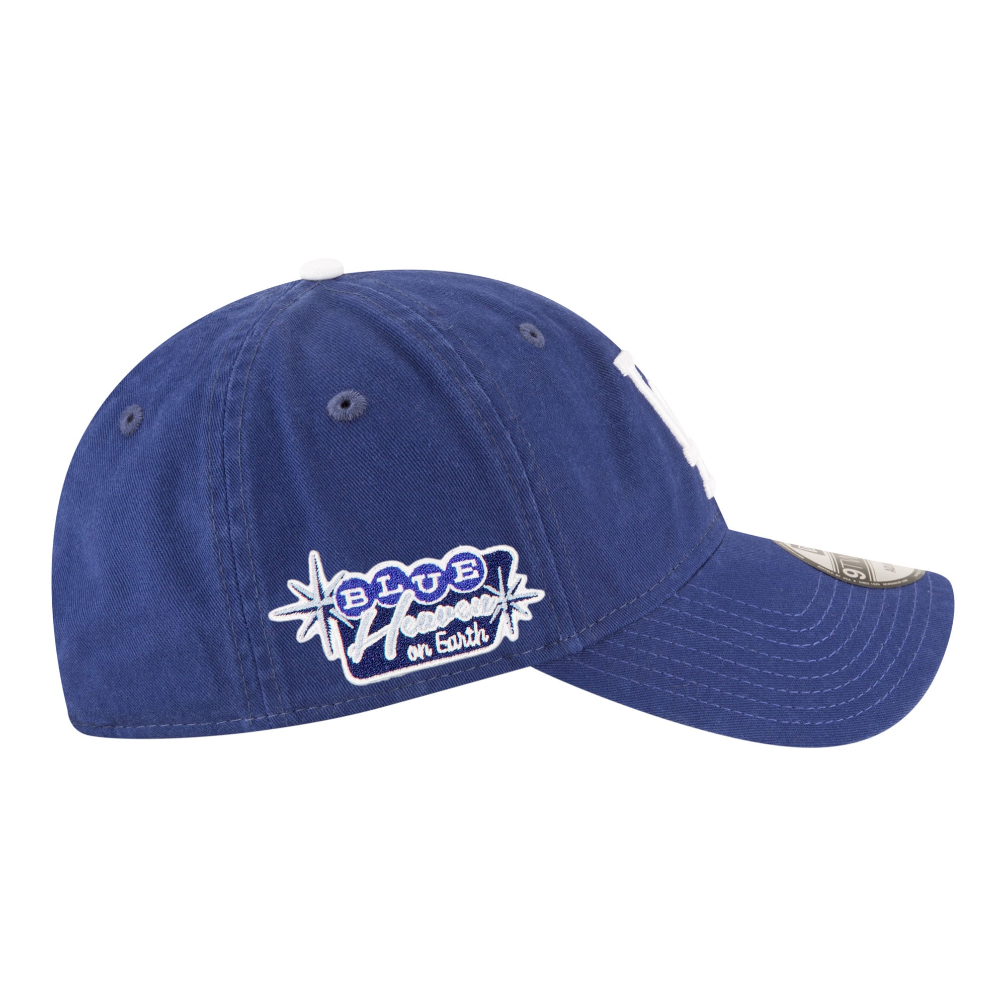 Casquette New Era blanche pour homme Los Angeles Dodgers, modèle « Heaven On Earth », style classique décontracté et ajustable.