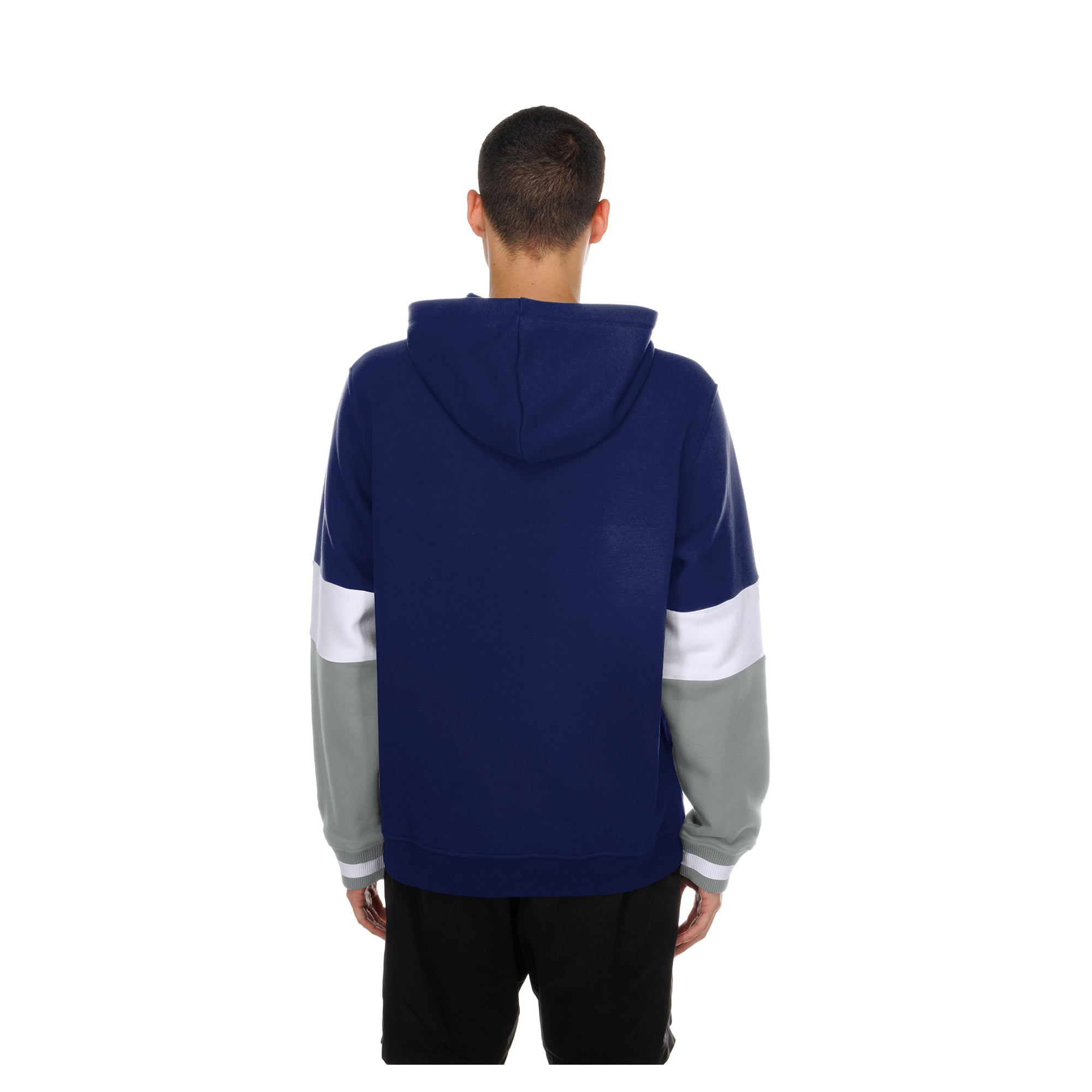 Sweat à capuche New Era Royal Los Angeles Dodgers pour homme, col en V, color block