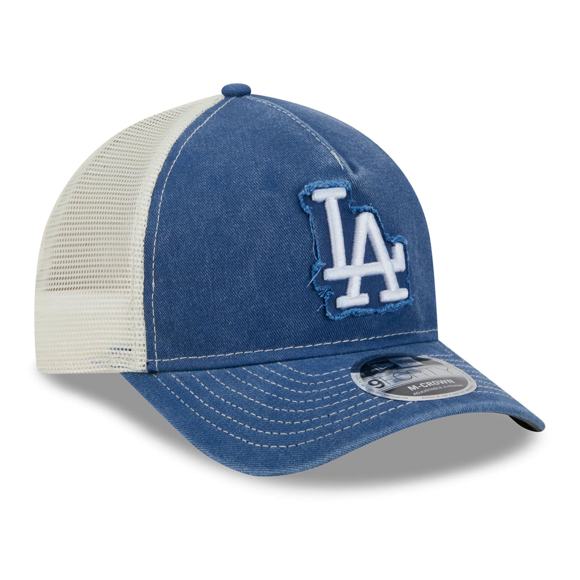 Casquette trucker ajustable New Era Royal Los Angeles Dodgers Fan 9FORTY A-Frame pour homme