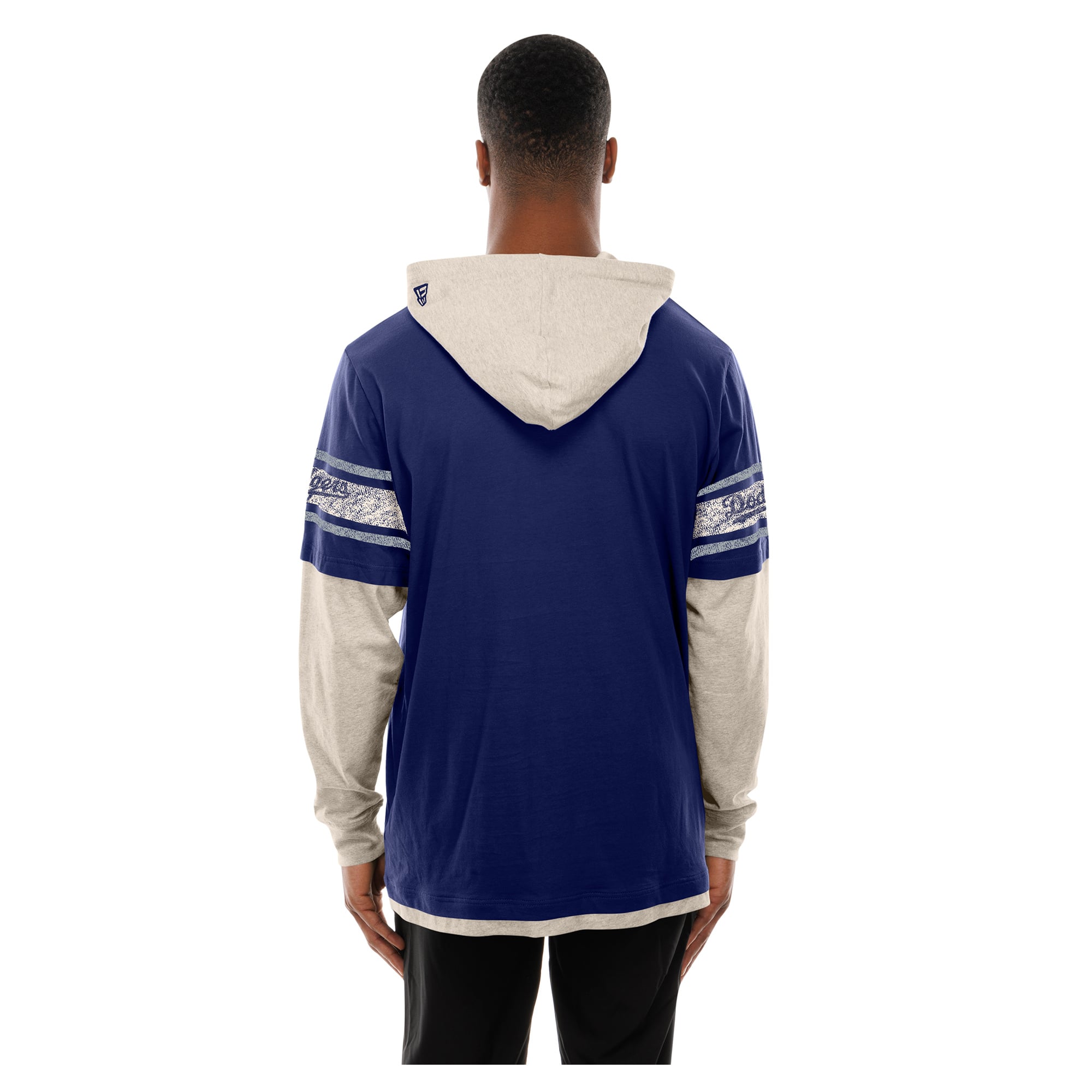 Sweat à capuche rétro New Era bleu roi/crème Los Angeles Dodgers pour homme