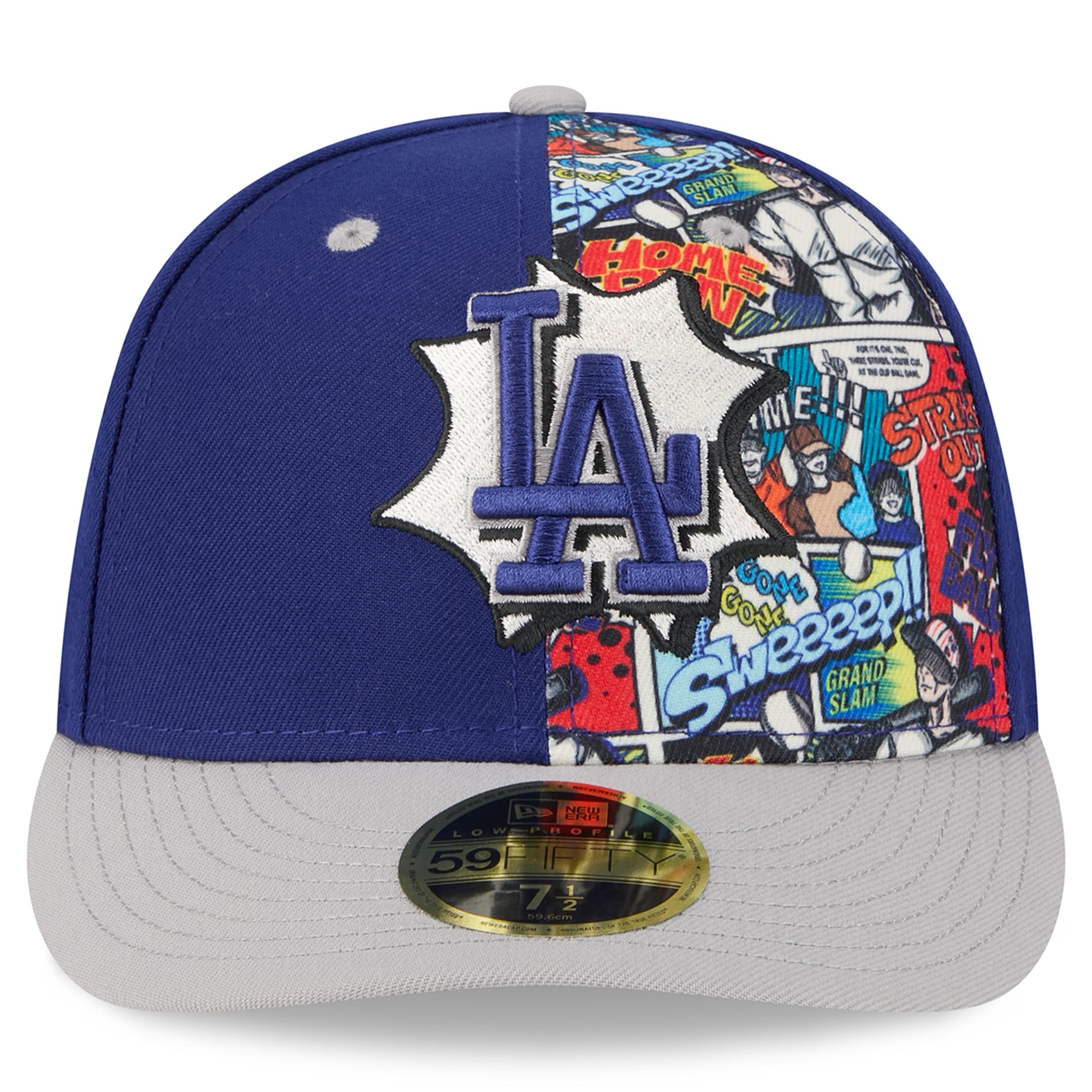 Casquette ajustée 59FIFTY basse édition Diamond Hero des Los Angeles Dodgers de New Era pour homme, bleu royal/gris, 2025 MLB