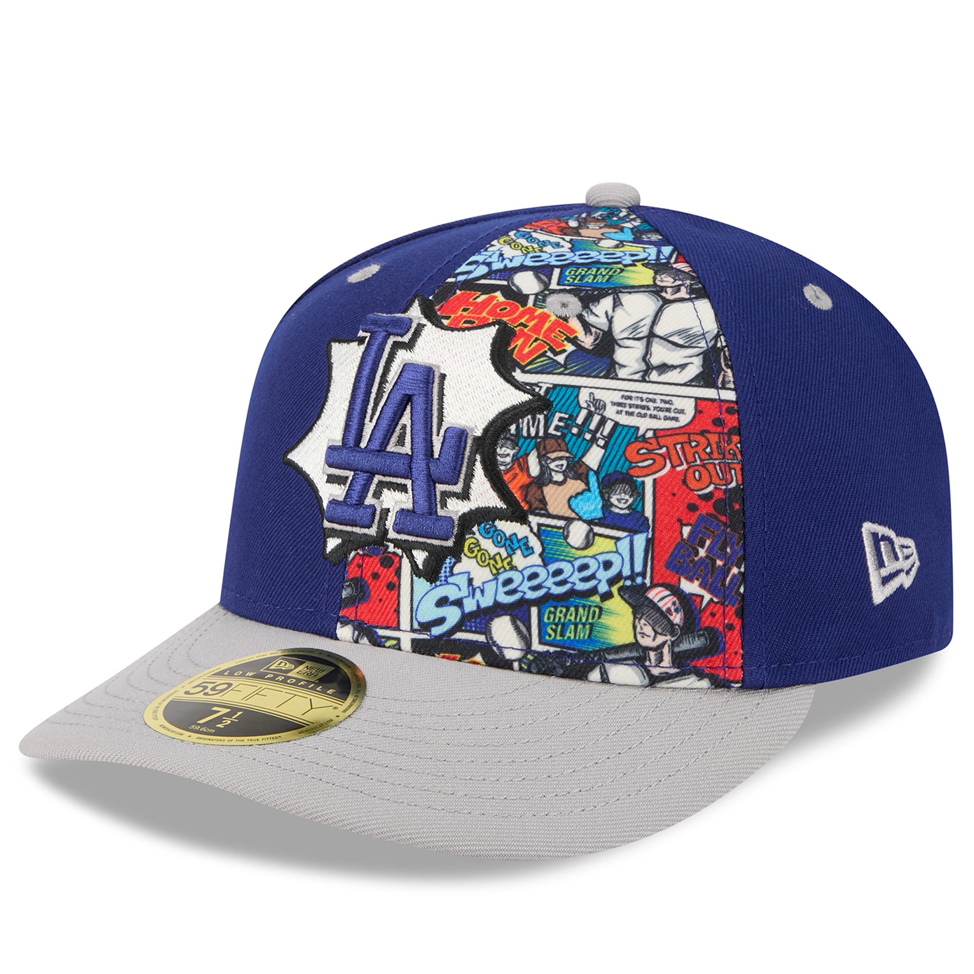Casquette ajustée 59FIFTY basse édition Diamond Hero des Los Angeles Dodgers de New Era pour homme, bleu royal/gris, 2025 MLB
