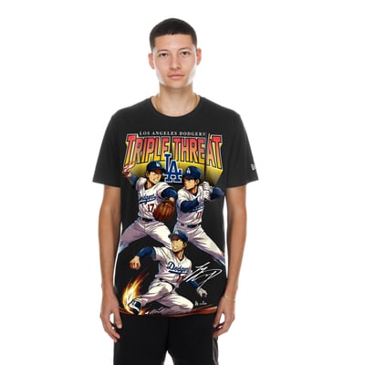 Shohei Ohtani Los Angeles Dodgers New Era Anime Oversize Graphic T-Shirt - Black