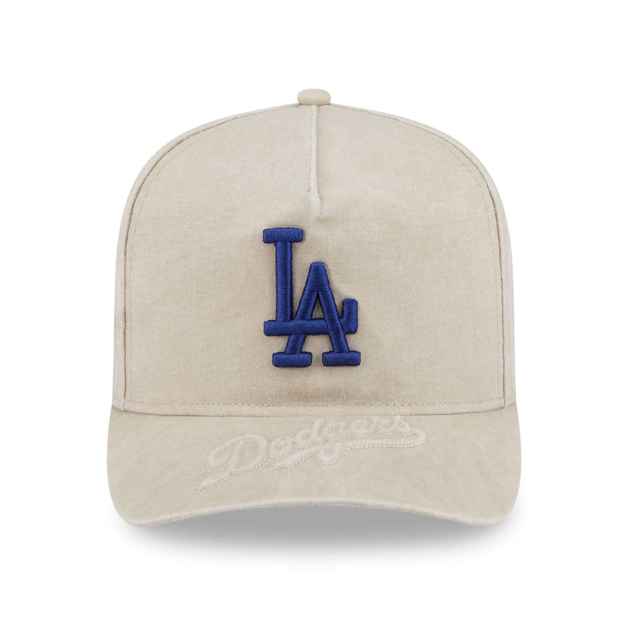 Men's New Era  Tan Los Angeles Dodgers Neutral 9FIFTY A-Frame Snapback Hat