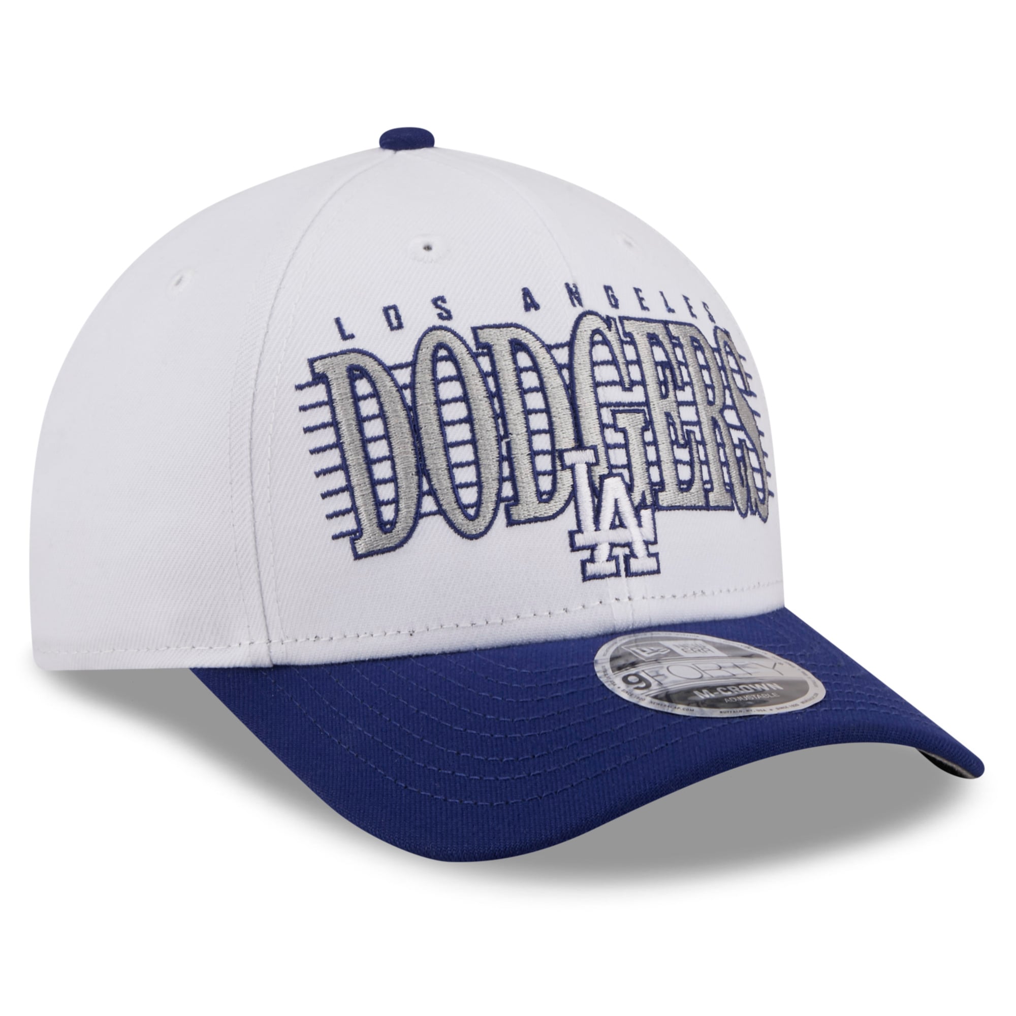 Men's New Era White/Royal Los Angeles Dodgers Loyal 9FORTY M-Crown Adjustable Hat