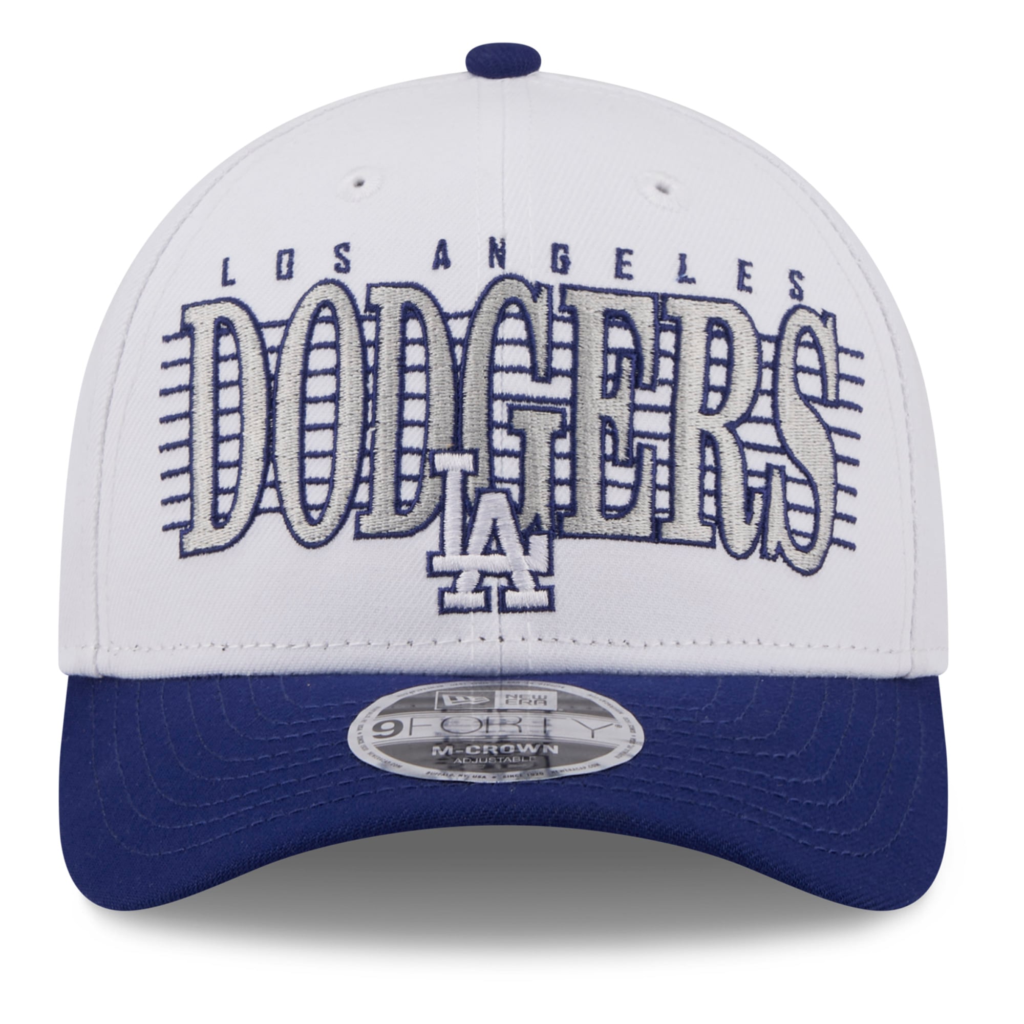 Men's New Era White/Royal Los Angeles Dodgers Loyal 9FORTY M-Crown Adjustable Hat