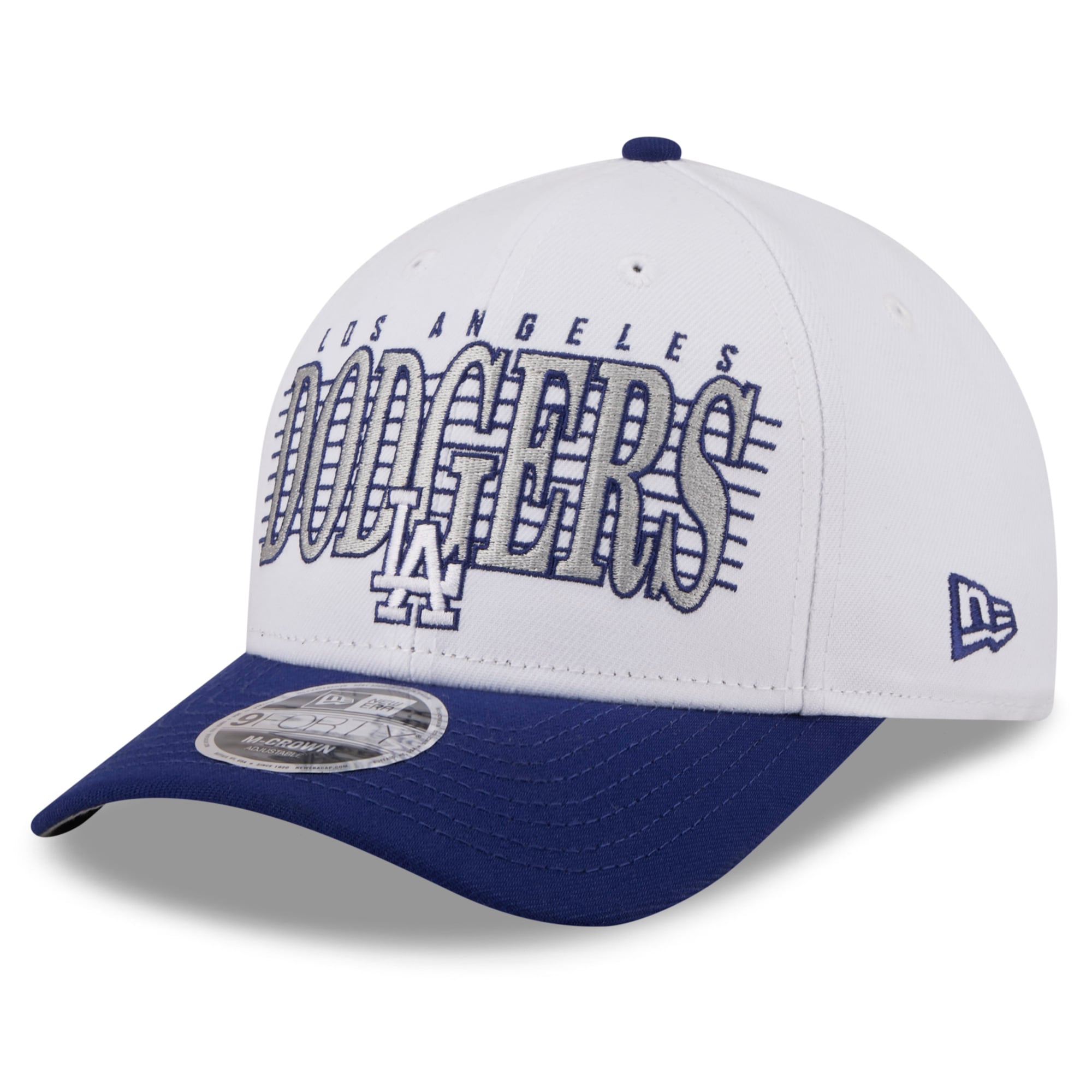 Men's New Era White/Royal Los Angeles Dodgers Loyal 9FORTY M-Crown Adjustable Hat